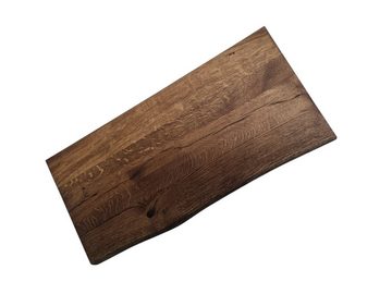 DM-Handel Waschtischplatte Eiche Holzplatte massiv (von 40 cm bis 100 cm Breit Waschtisch, Naturkant Waschbecken, Waschbeckenplatte Palisander), sehr Massiv 4 cm