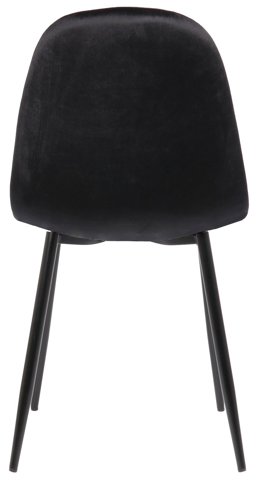 Esstischstuhl - Polsterstuhl), - Metall mit Konferenzstuhl Sitzfläche schwarz Samt Esszimmerstuhl - TPFLiving Naples hochwertig gepolsterter - Wohnzimmerstuhl - Gestell: (Küchenstuhl schwarz Sitzfläche: