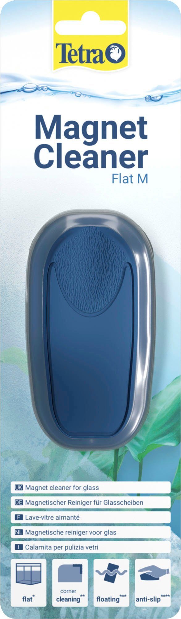 Tetra Reinigungsschwamm Magnet Cleaner Flat M, für Aquarienscheiben bis 6 mm Glasstärke