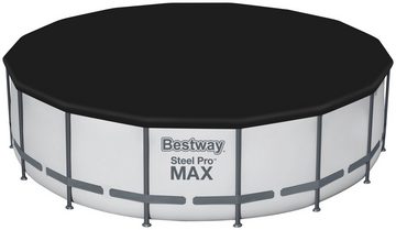 Bestway Rundpool »Steel Pro MAX™« (Komplett-Set), Frame Pool mit Filterpumpe Ø 488x122 cm, lichtgrau