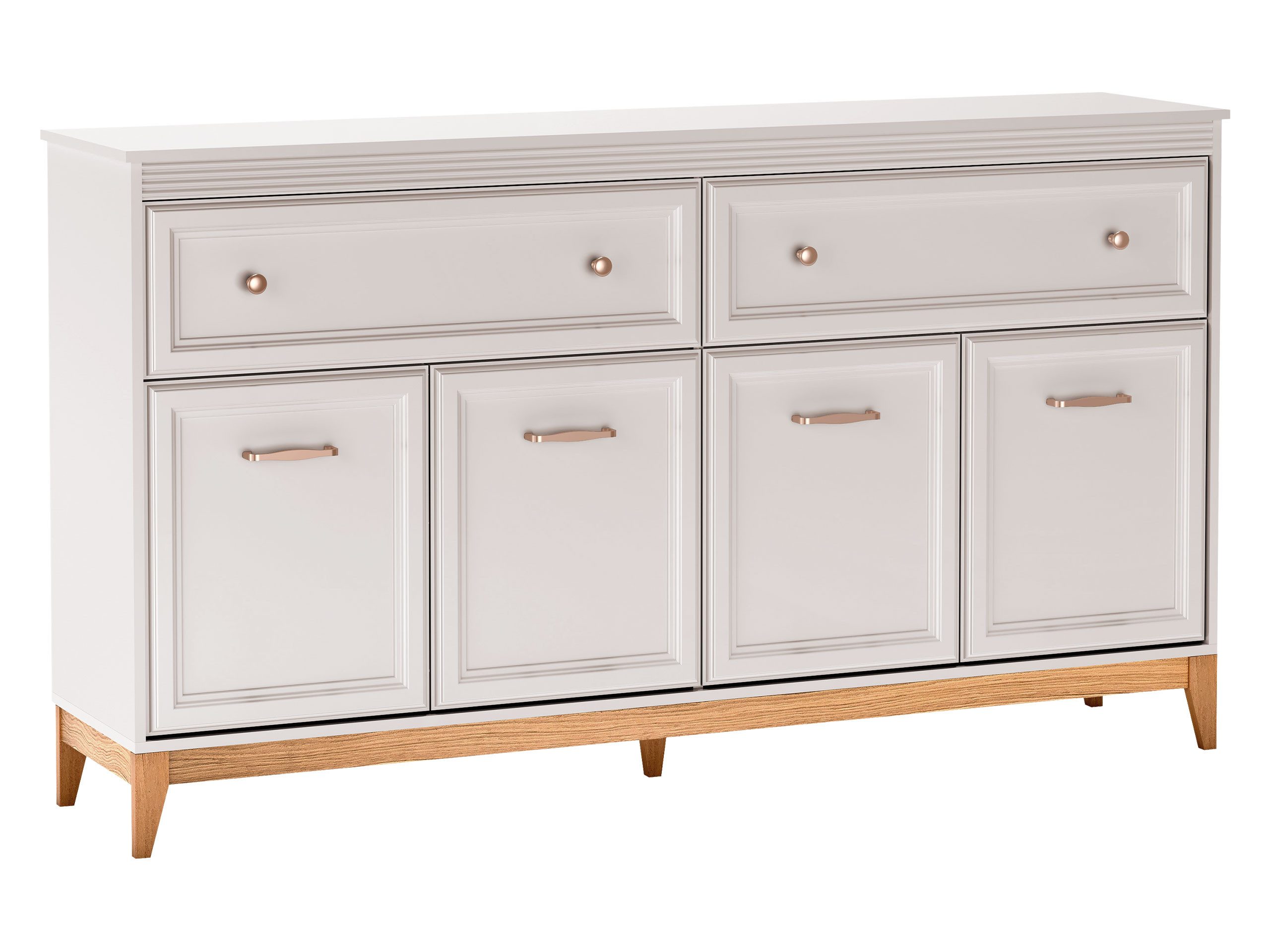 MIRJAN24 Kommode Windsor W-02 (mit vier Drehtüren und zwei Schubladen), 179x41x100 cm