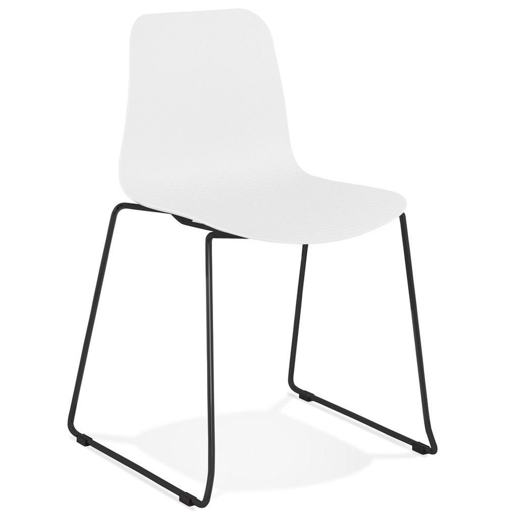Outdoor white,black Esszimmerstuhl Beige/Grau NIL Plastic Stuhl Weiss Polym KADIMA DESIGN