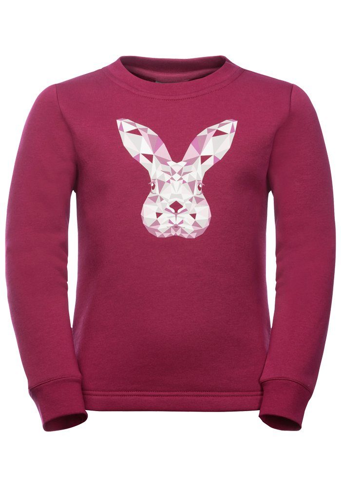 PULLOVER ANIMAL Jack Wolfskin K rubinrot Rundhalspullover