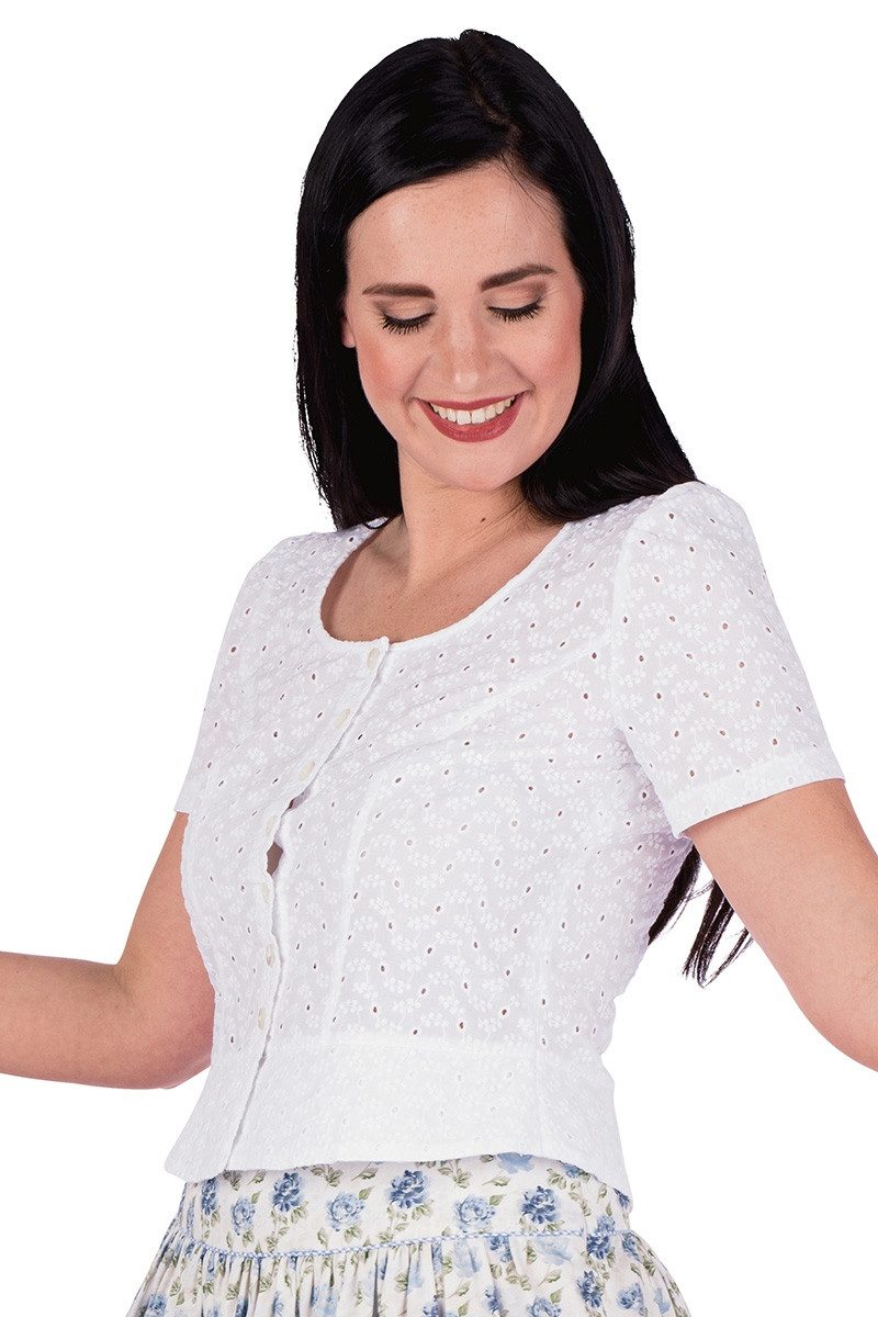 Trachtenbluse Trachtenbluse - MANUELA - weiß
