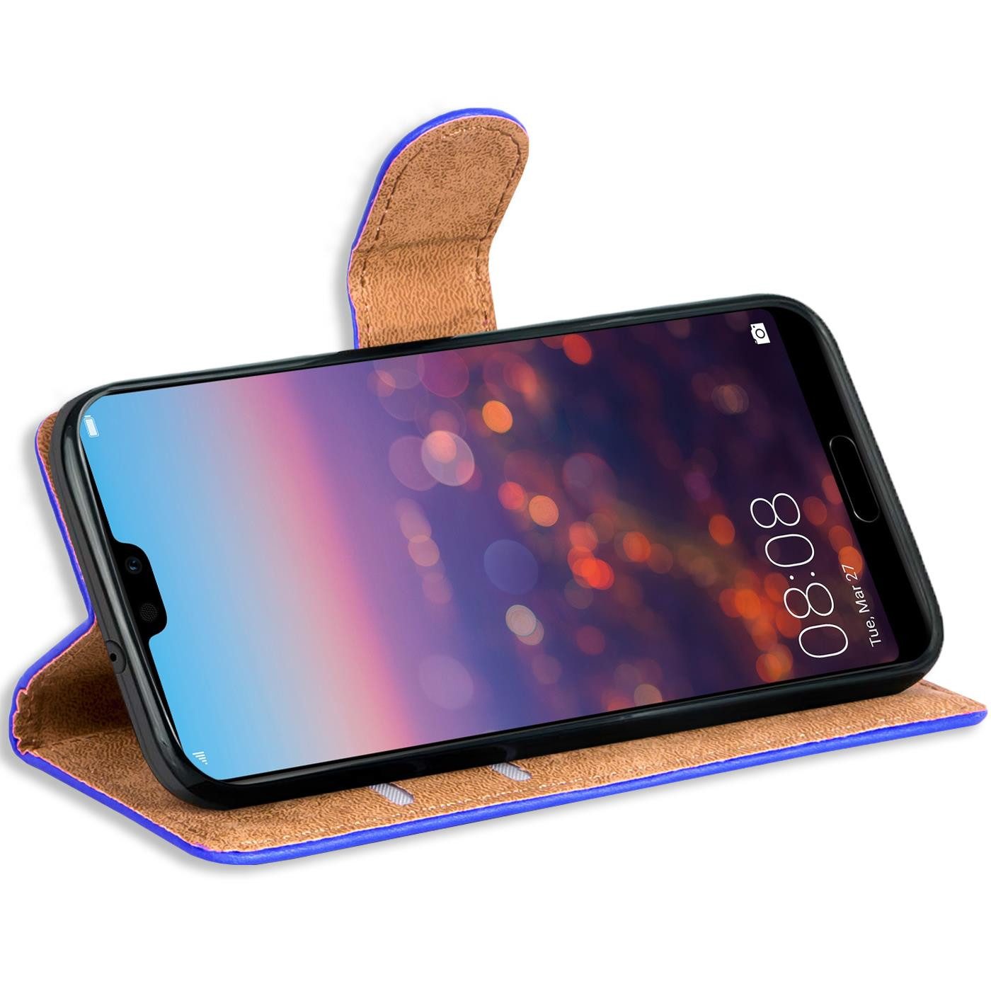 CoolGadget Handyhülle Book Case Handy Tasche für Huawei P20 Lite 5,8 Zoll, Hülle Klapphülle Flip Cover für P20 Lite Schutzhülle stoßfest