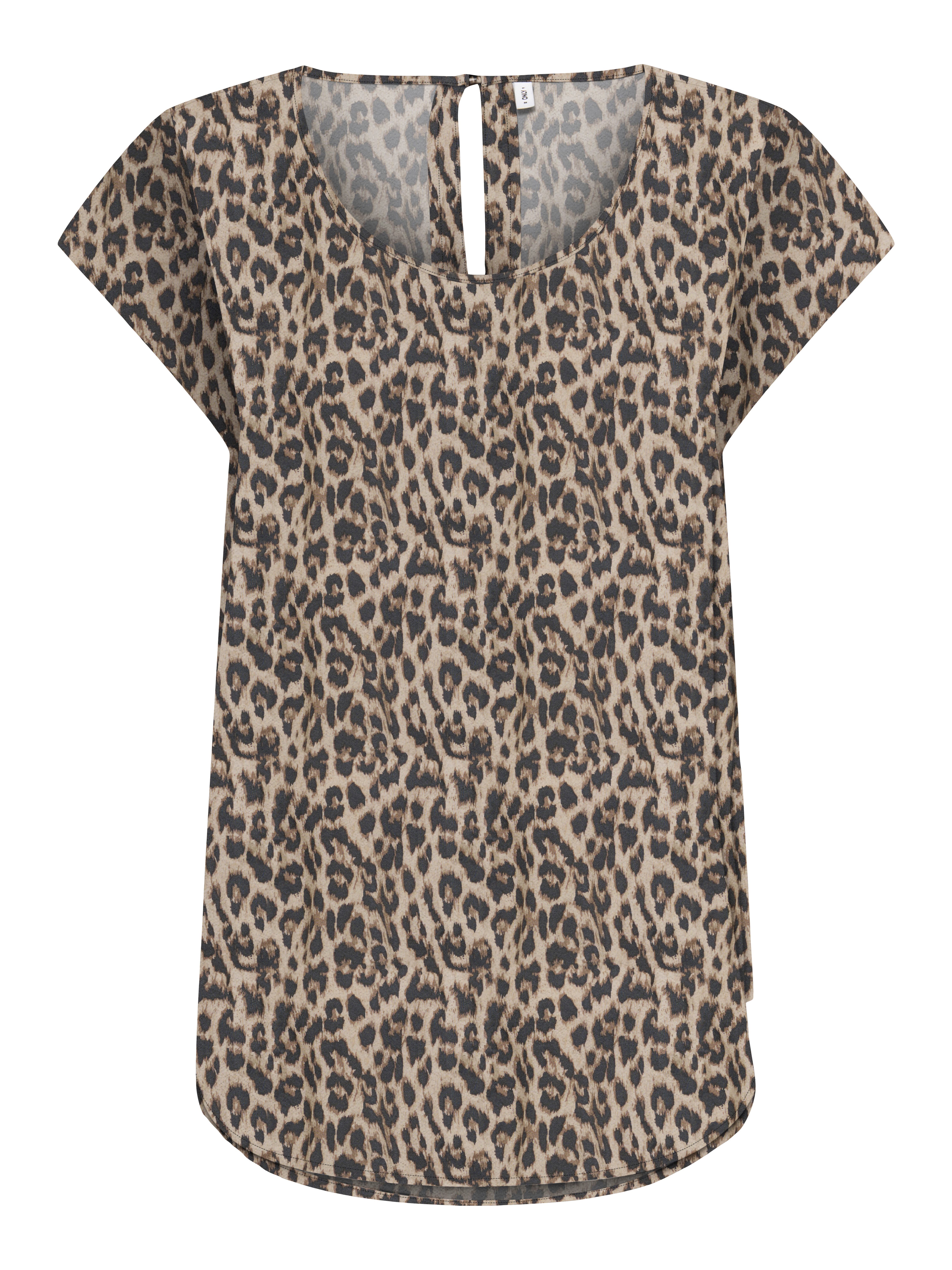 ONLY Shirtbluse ONLNOVA LIFE S/S TOP AOP PTM Viskose, regular fit, Rundhals