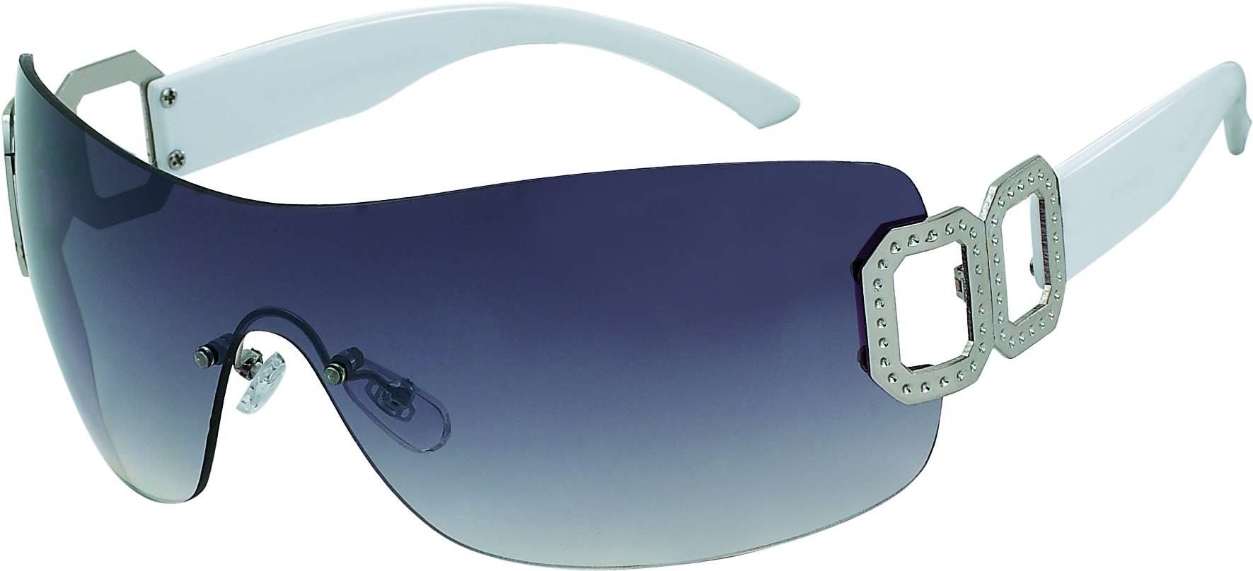 DanCarol Sonnenbrille DC-220- für Damen- das Gestell ist mit auffälligen Metallaplikationen