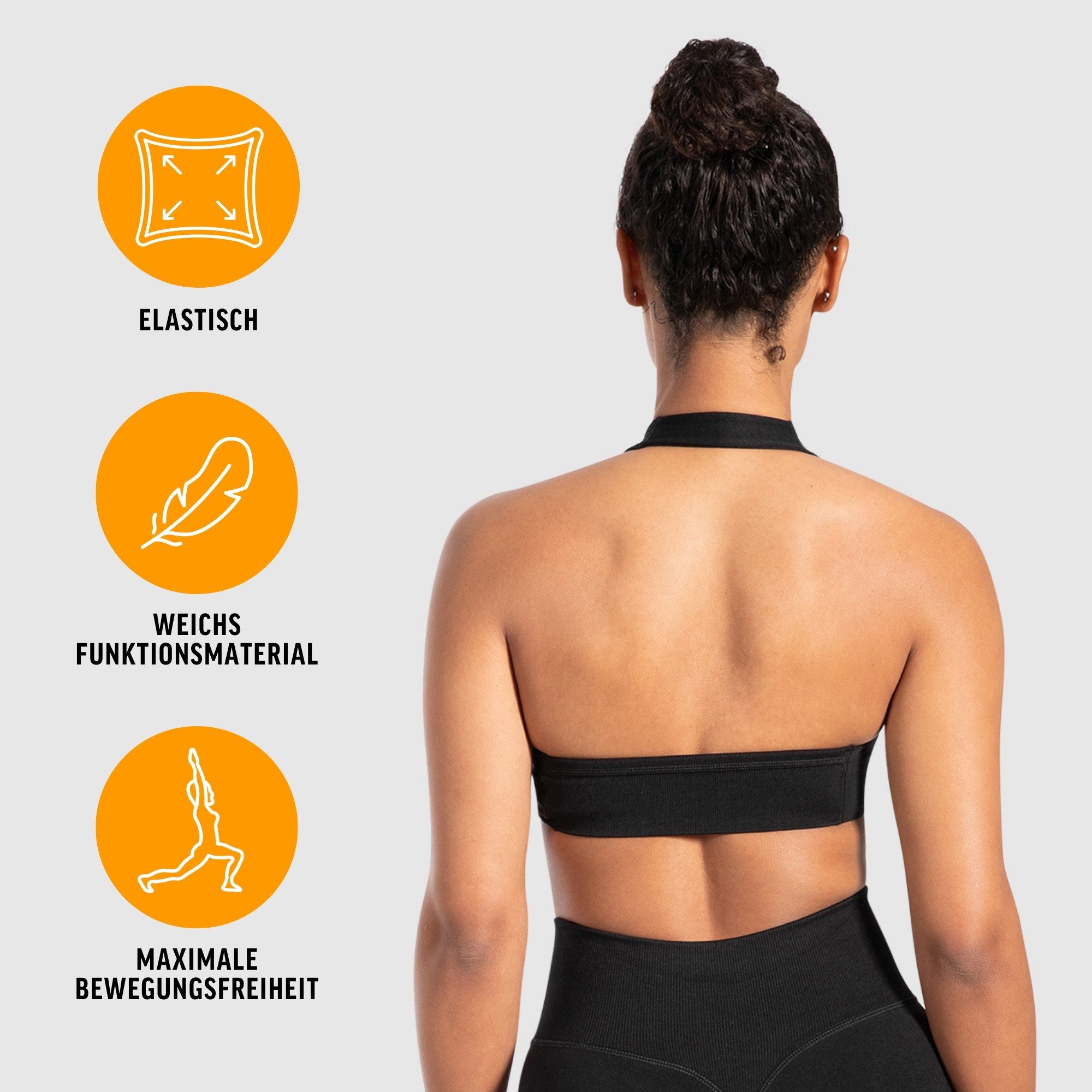 Smilodox Sport-BH Myrah Twisted, Shaped Fit Wickel-V-Ausschnitt & offener Rücken Yoga Bra, elastisches Funktionsmaterial, Ohne Bügel, Alltag & Gym