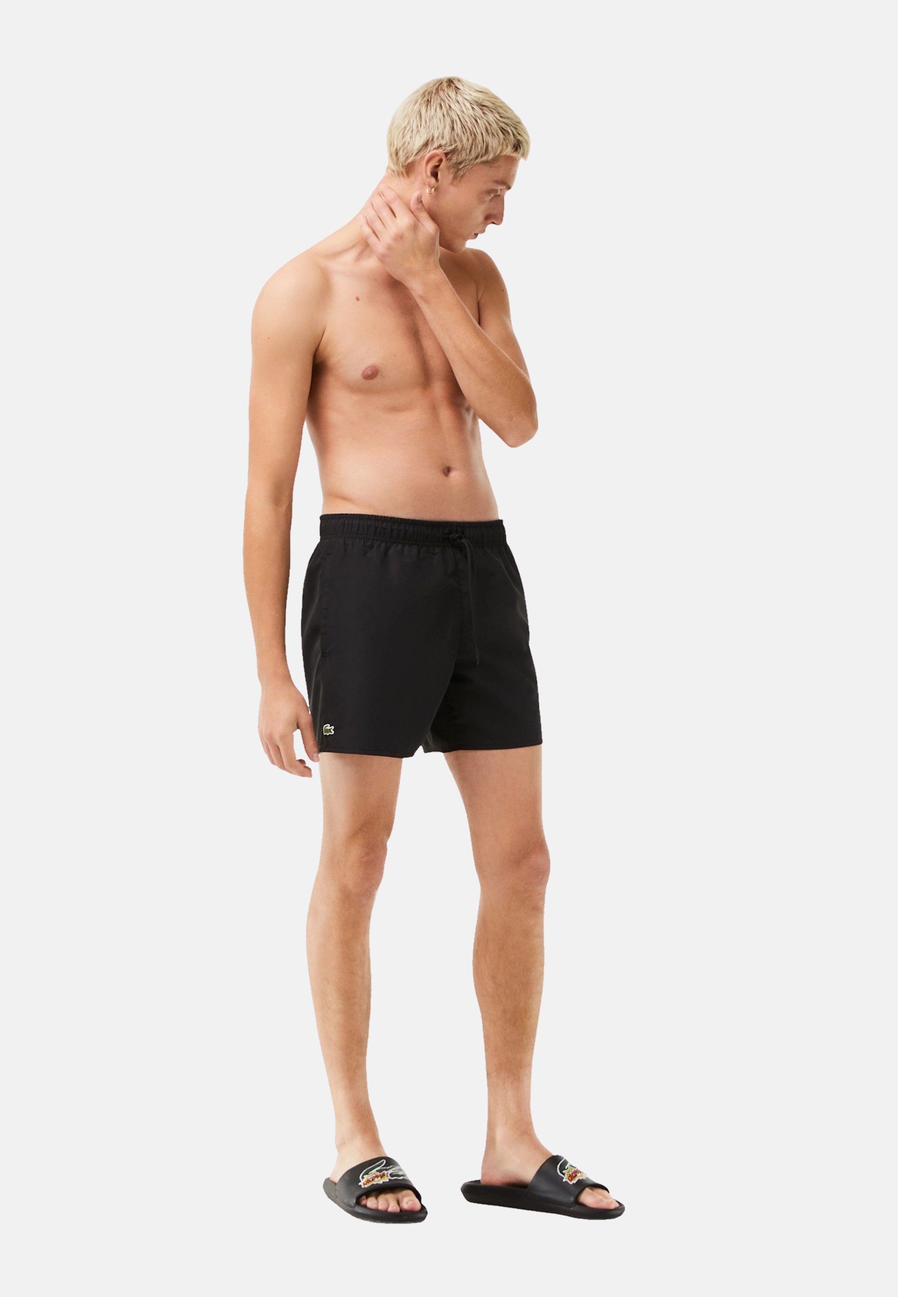 Lacoste Badeshorts Badehose Bade-Shorts mit Taschen, Mesh-Futter und (1-St)
