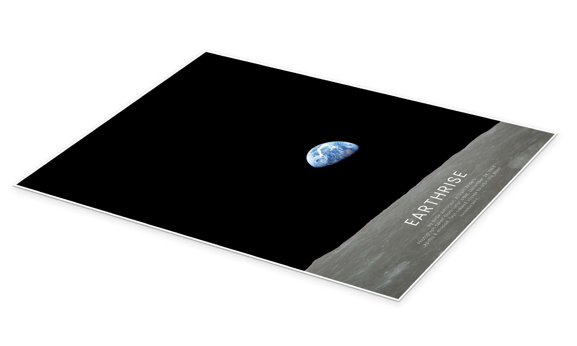 Posterlounge Wandbild Earthrise - Apollo 8, NASA, erhältlich als Poster, Le günstig online kaufen