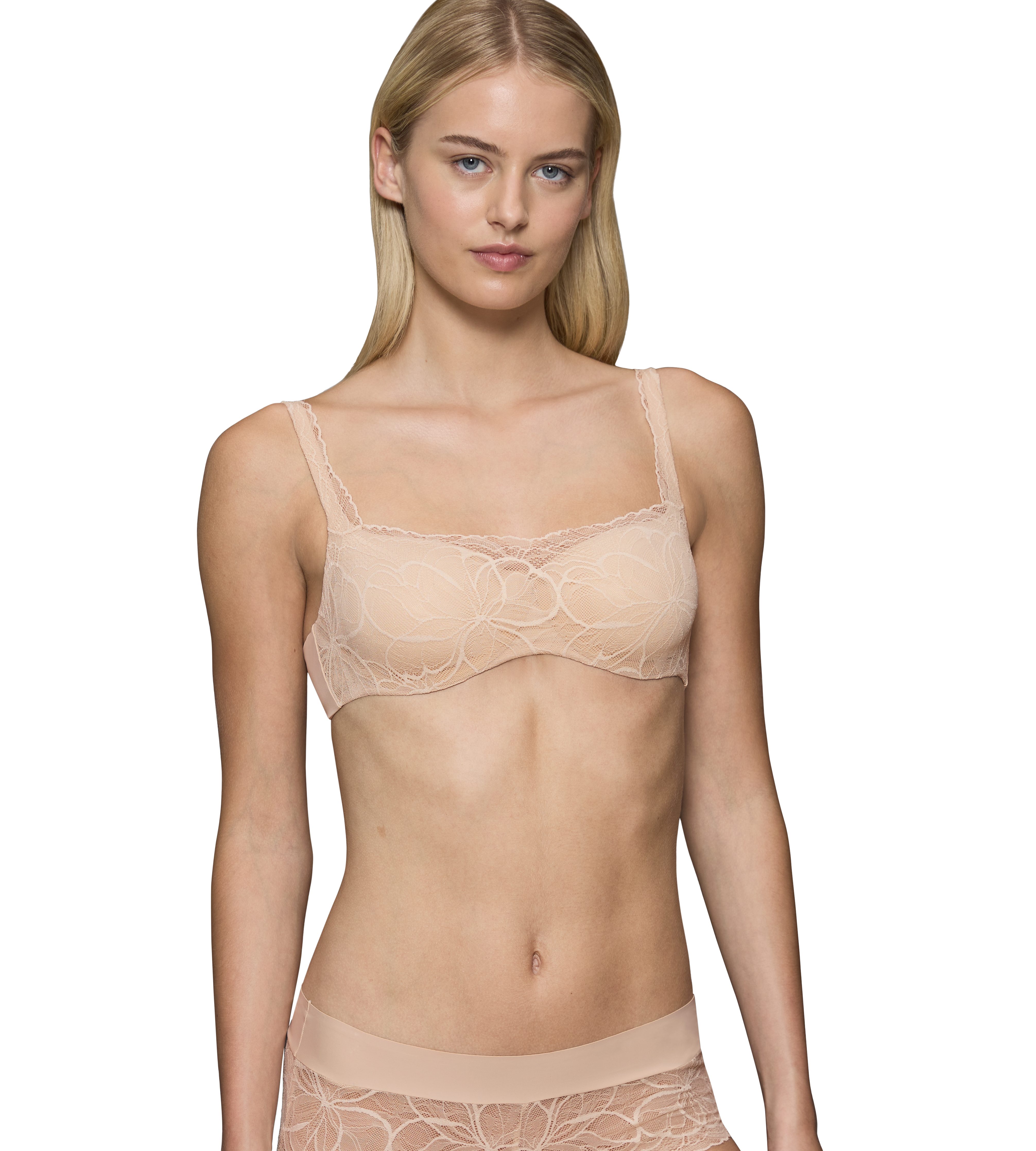 Triumph Balconette-BH Body Make-Up Illusion Lace feine Stretch-Spitze, Microfaser, verstellbare Träger, weich, feminin