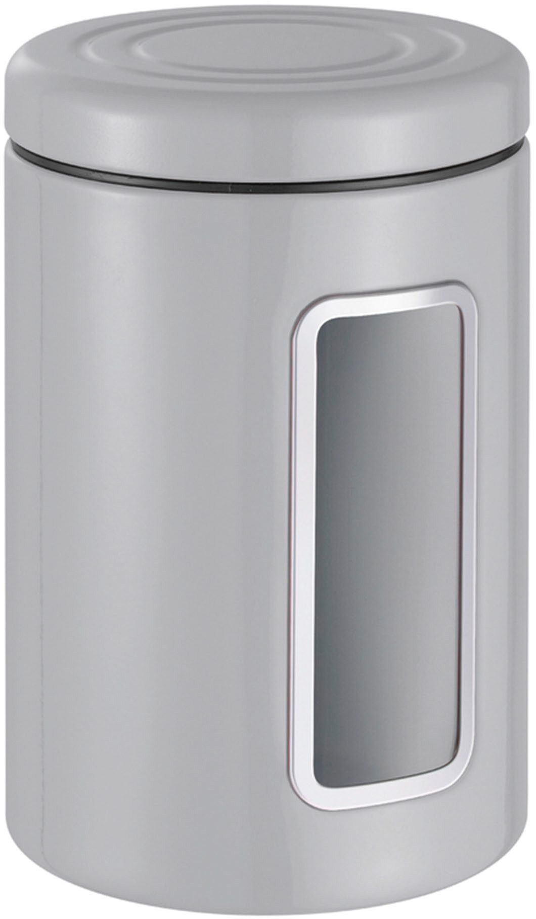 WESCO Vorratsdose Classic Line, Stahlblech, (1-tlg), Deckel mit Kunststoffring / Sichtfenster aus Acryl, 2 L