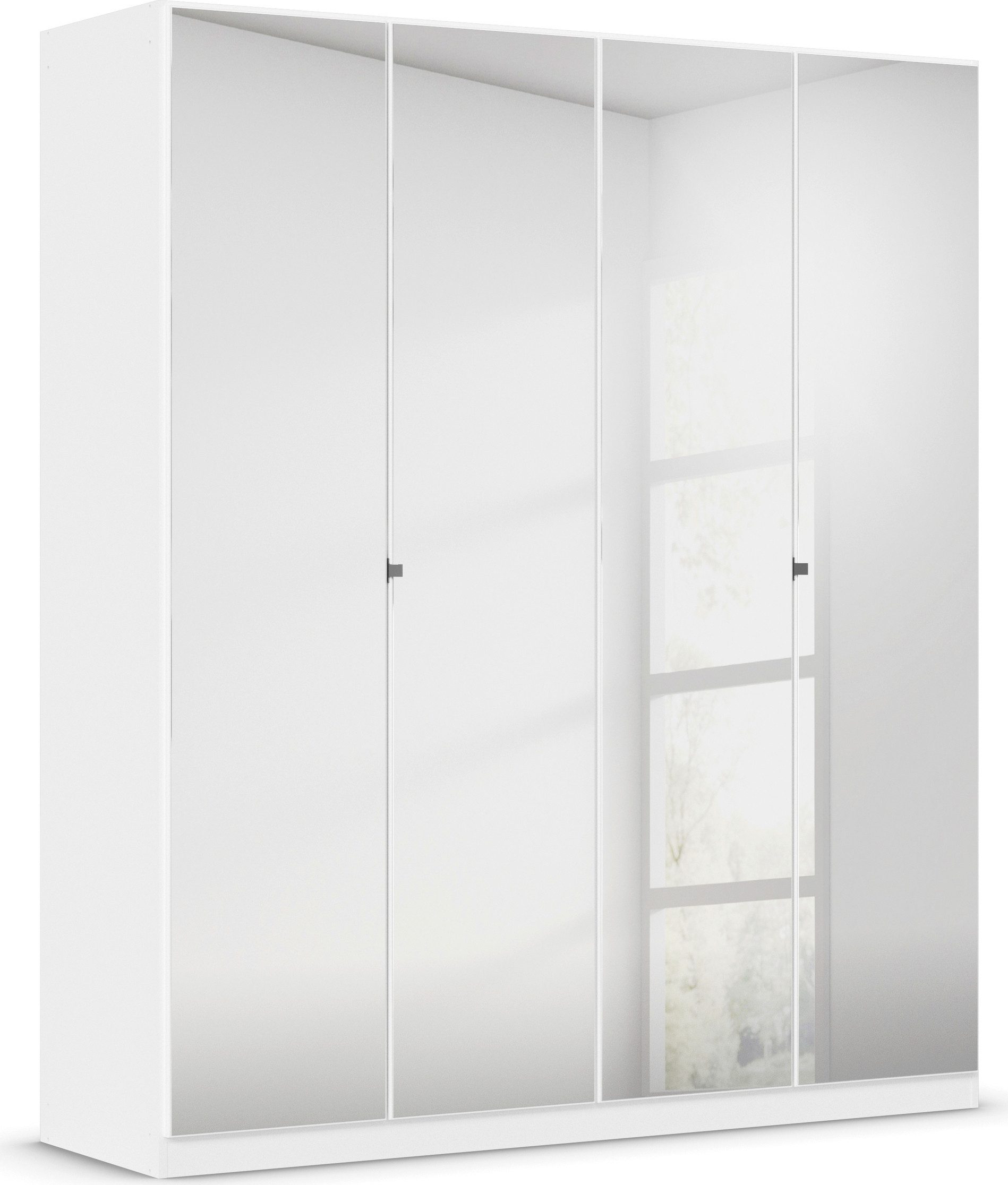 rauch Drehtürenschrank Reflect mit Spiegelfront, inkl. praktischer Inneneinteilung und Stoffboxen-Set