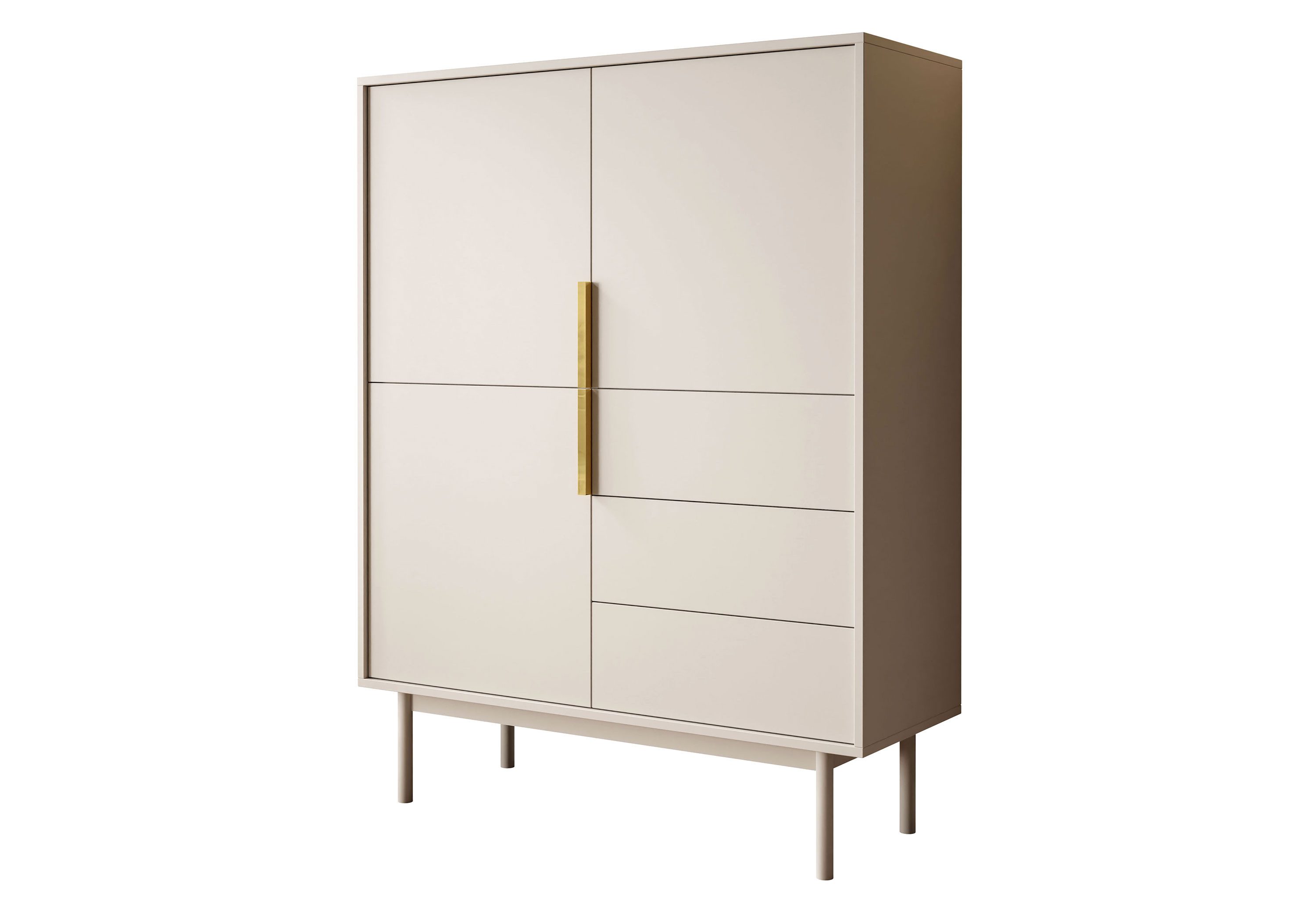 Lookway Hochkommode MIRACLE 3D3S Dreiteilige Kommode mit Schubladen, Breite: 104 cm