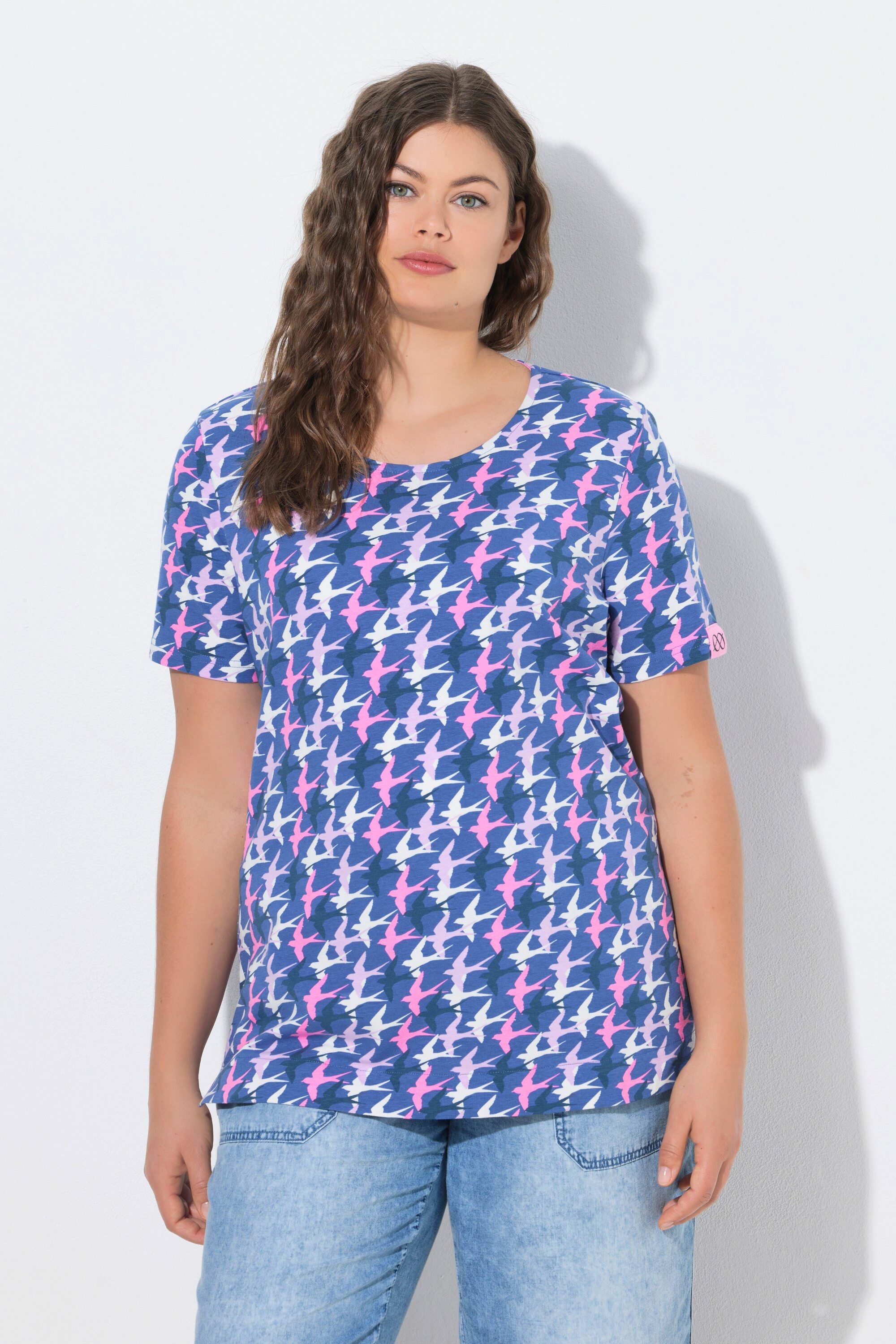 T-Shirt T-Shirt Rundhals 1/2 Arm Allover-Print