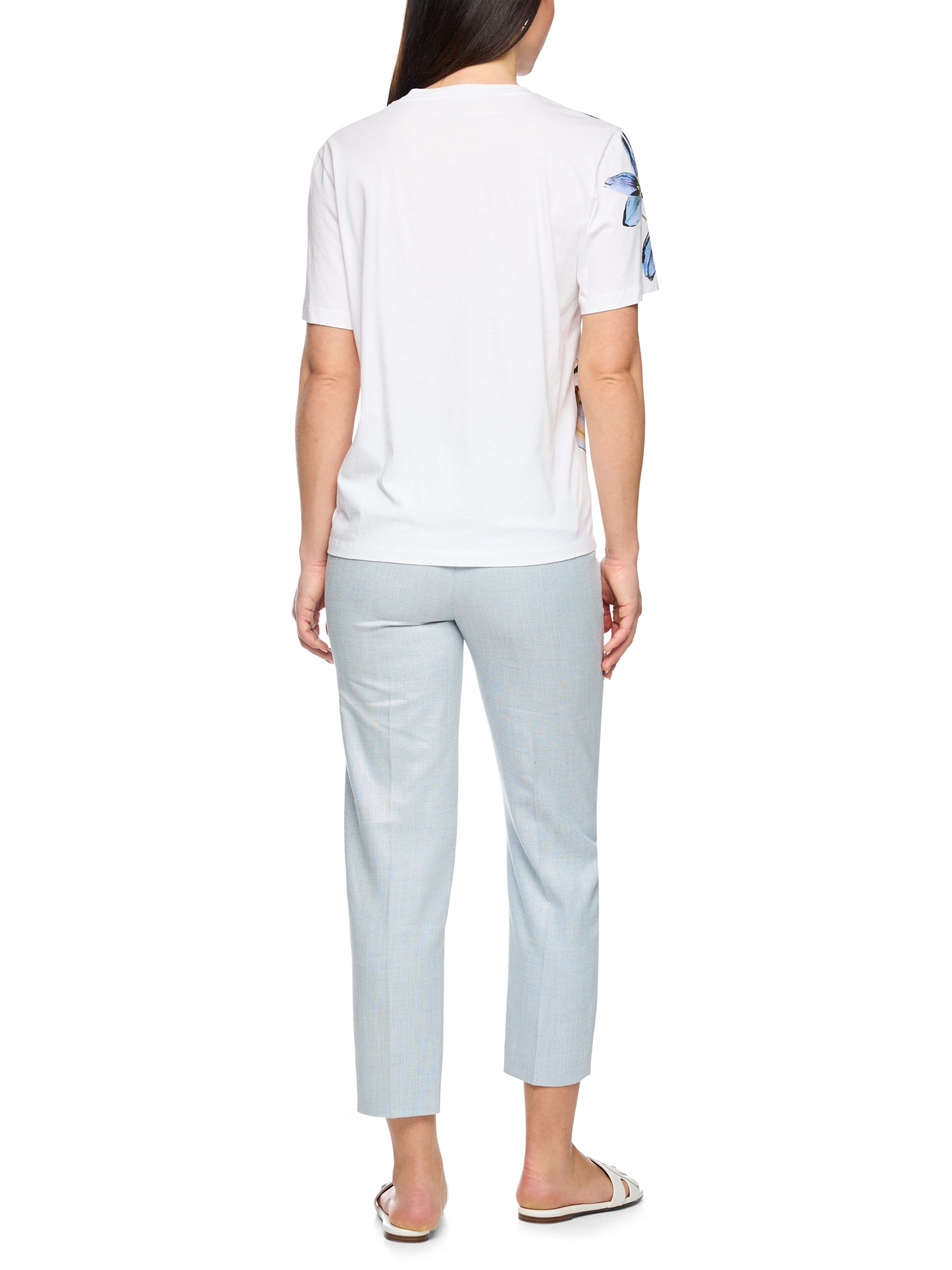 Marc Cain T-Shirt Serene Hues Premium Damenmode mit Lilienprint, locker geschnitten
