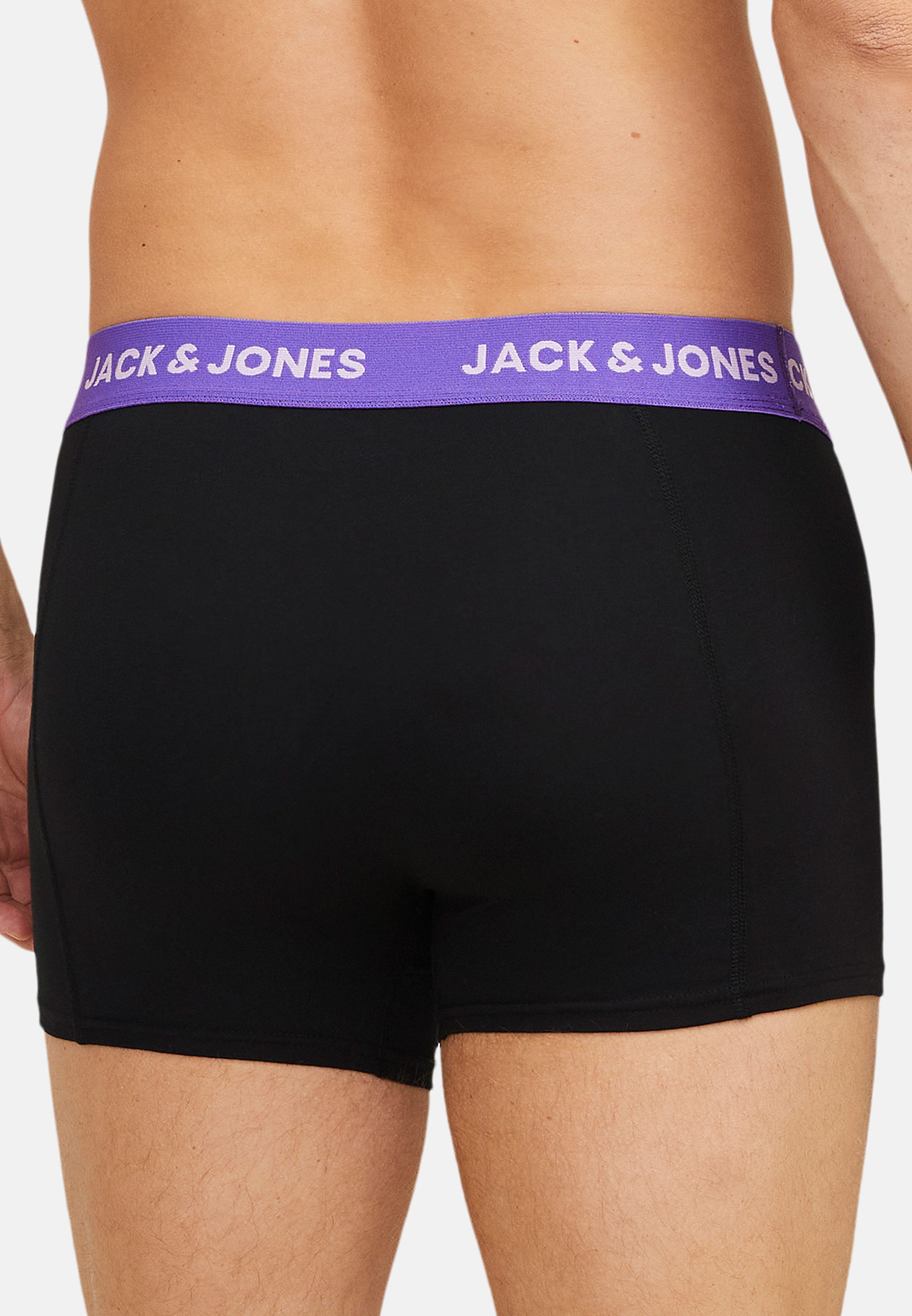 Jack & Jones Retro Boxer 3er Pack Rob Solid (Spar-Set, 3-St) Retro Short / Pant - Baumwolle - ohne Eingriff - Atmungsaktiv