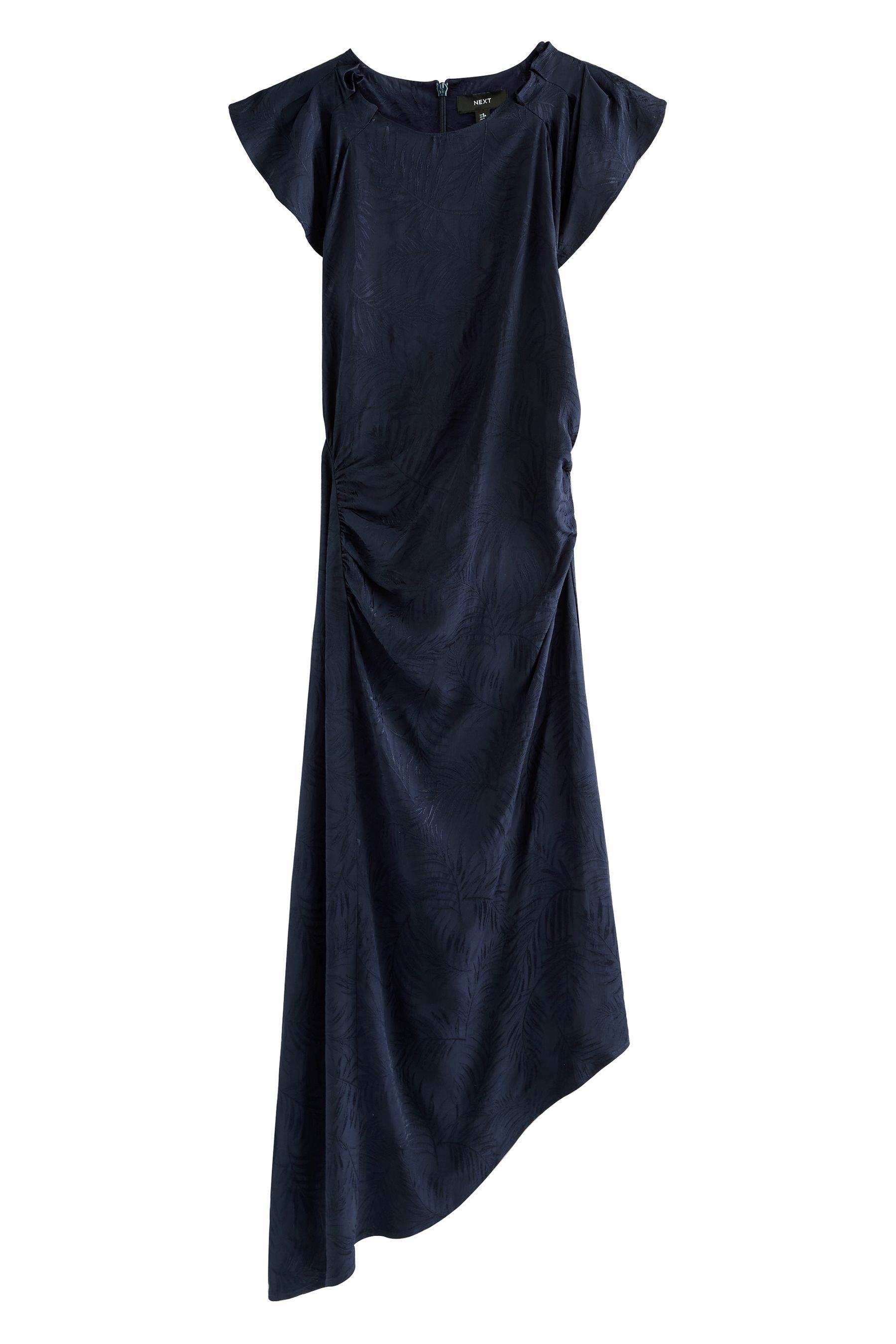 Next Midikleid Gerafftes Midikleid aus Jaqcuardsatin günstig online kaufen