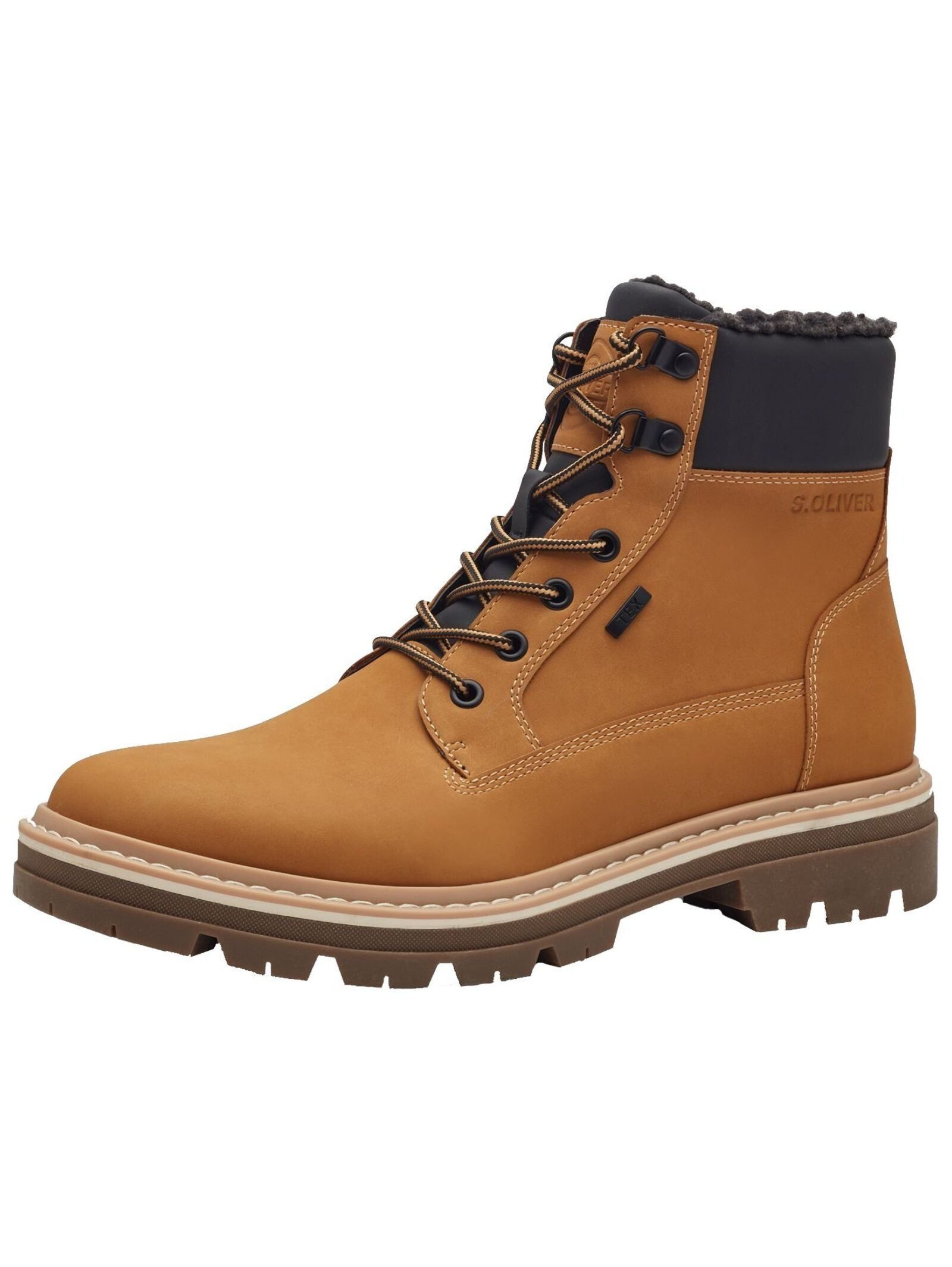 s.Oliver Stiefelette Lederimitat . Schnürstiefelette