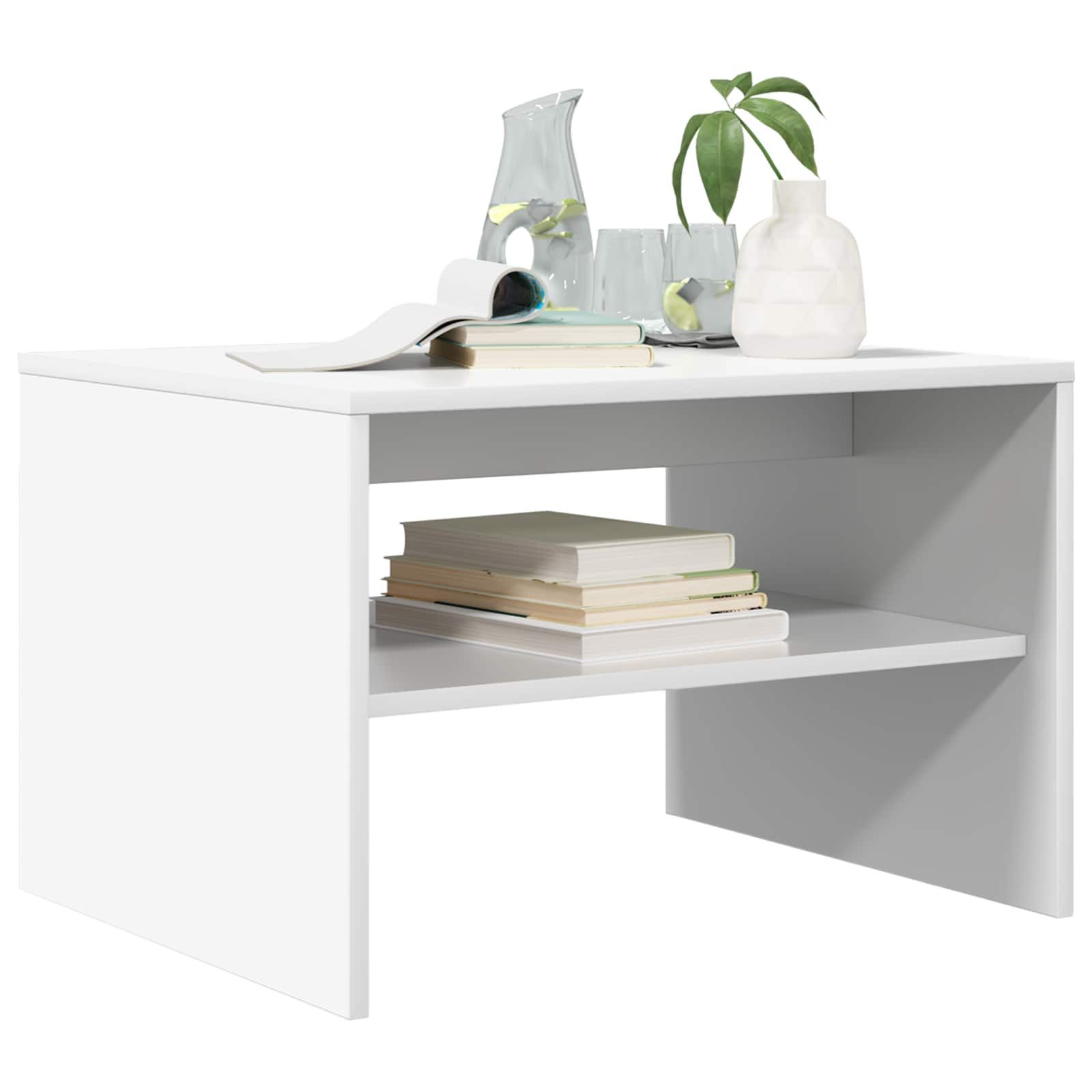 vidaXL Couchtisch Couchtisch Weiß 60 x 50 x 40 cm Holzwerkstoff (1-St)