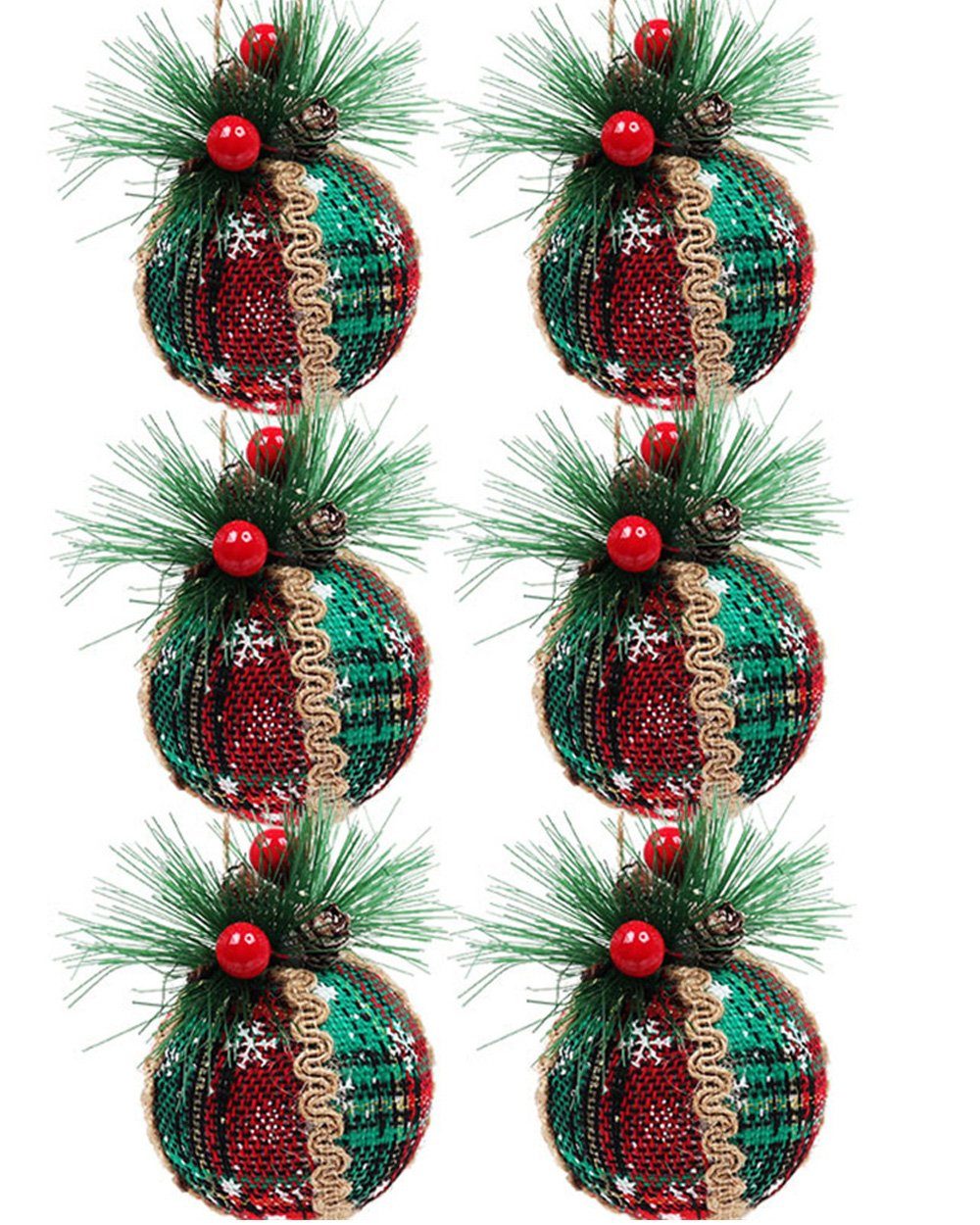 Für Dekorative Weihnachtlichen Christbaumschmuck kleine (6 Set Kugeln Kugel, 6cm Bruchsicher St), Weihnachtsbaumkugel Mehrweg Partys Weihnachtskugeln Dekoratvie,
