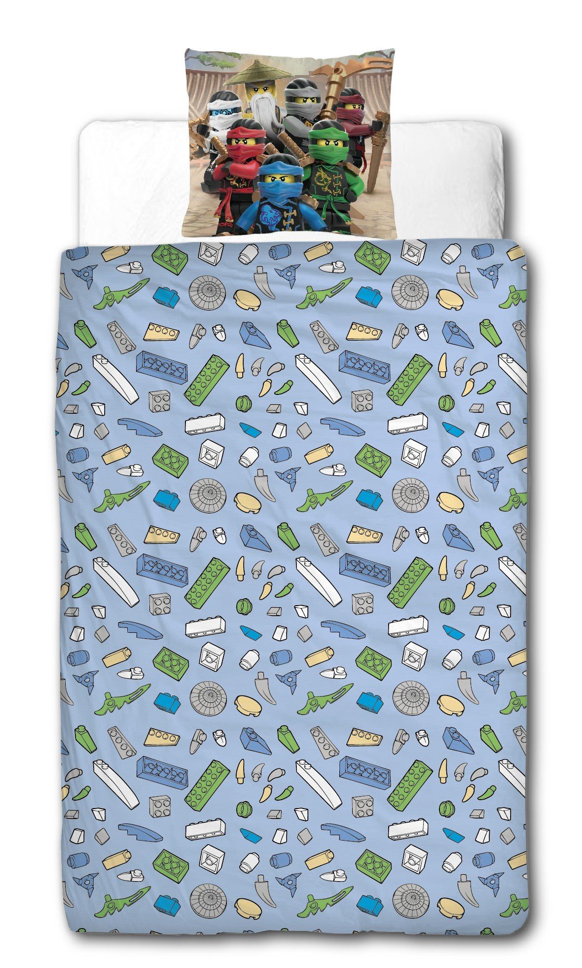 MTOnlinehandel Bettwäsche Lego Ninjago 135x200 + 80x80 cm, 100 % Baumwolle, günstig online kaufen