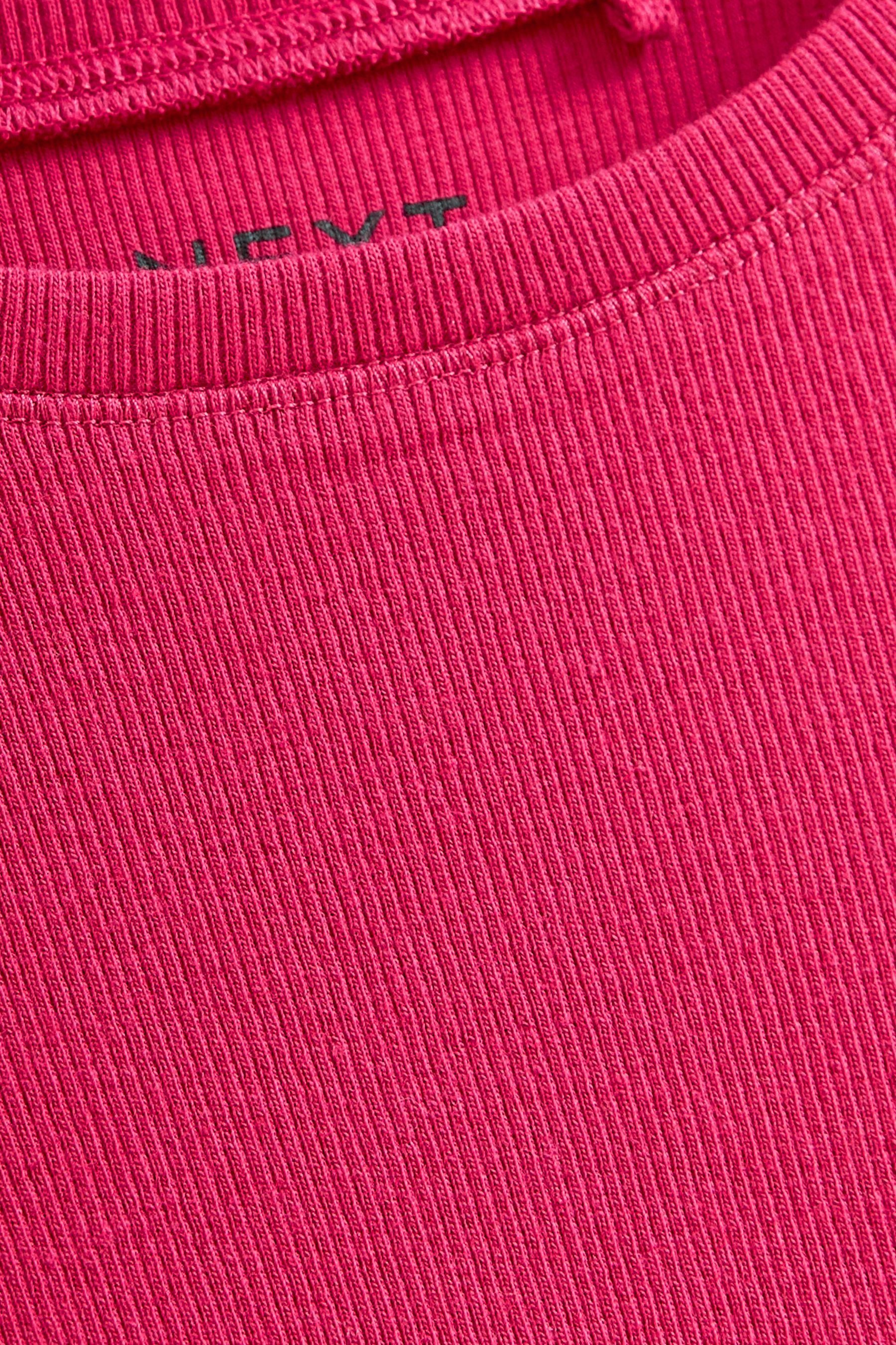 Next Langarmshirt Magenta (1-tlg) Geripptes Pink Langarmshirt