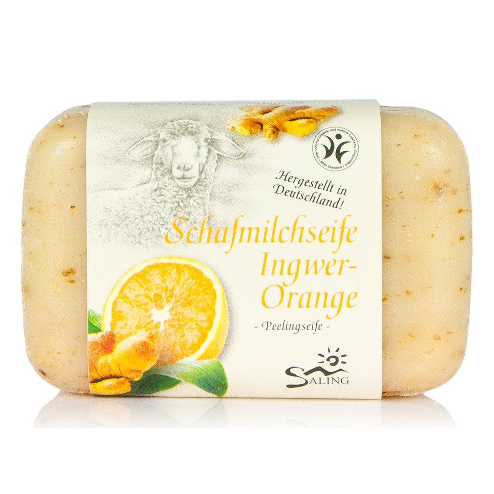 Saling Handseife Schafmilchseife - Ingwer-Orange Peeling