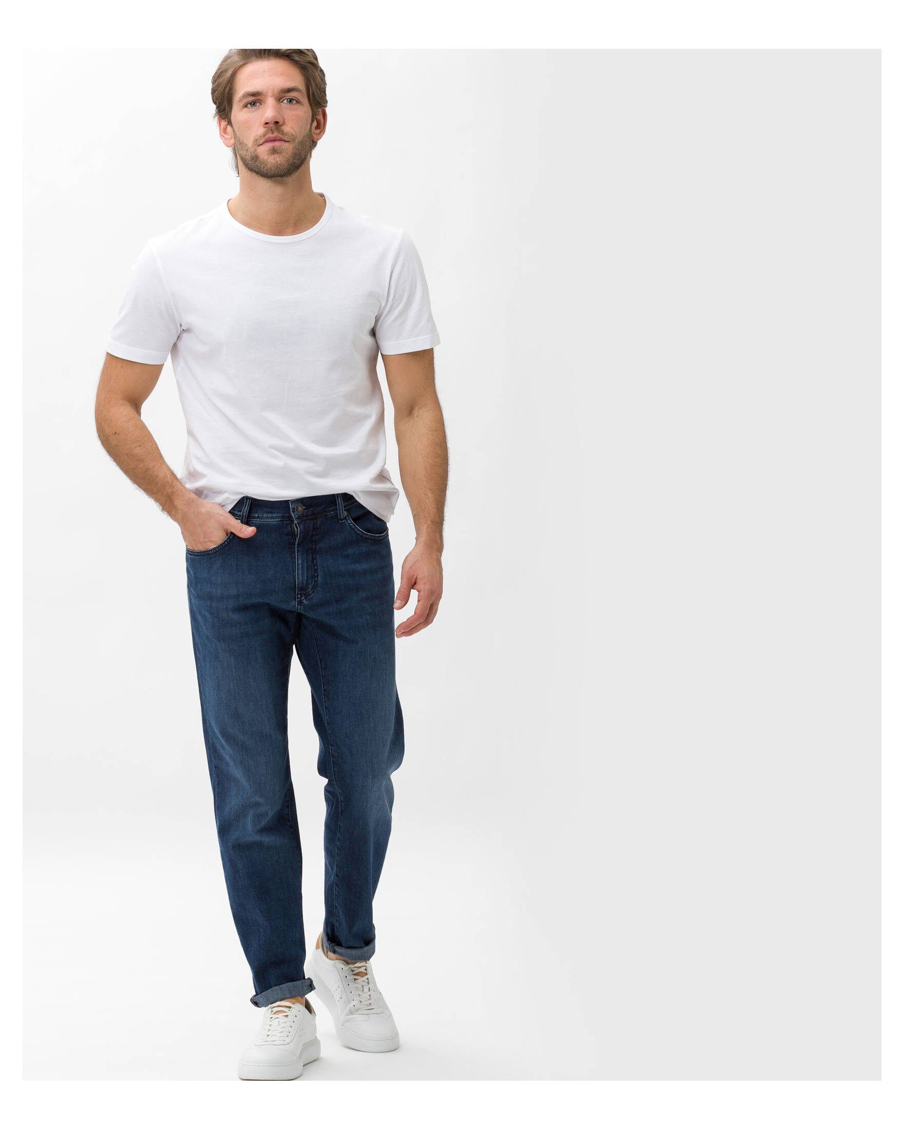 Fit blue Brax CADIZ Straight Jeans 5-Pocket-Jeans Herren (82) (1-tlg)