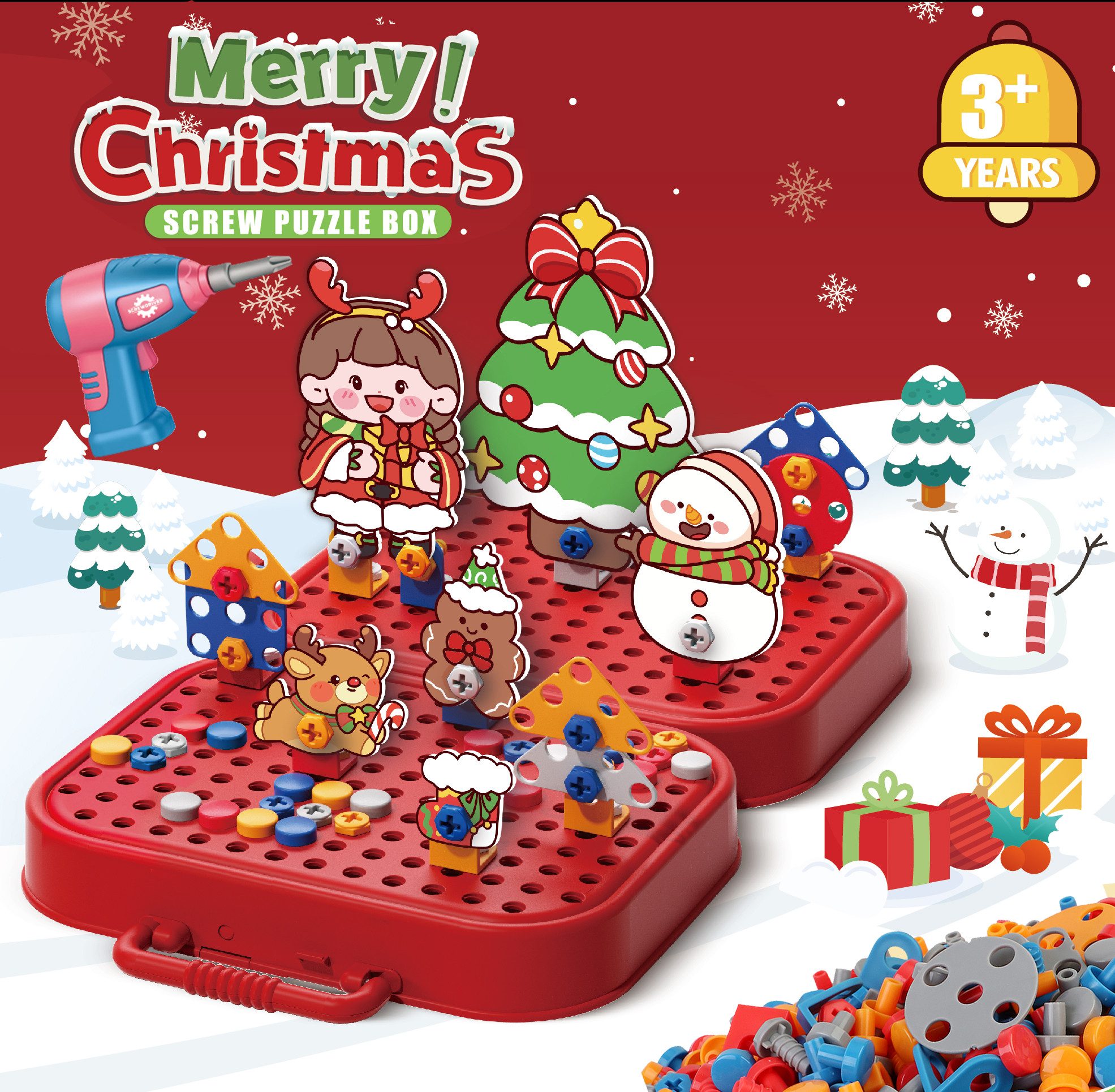 DINO SONO Spielwerkzeug Spielbauklötze 3D Space Puzzle 228PCS Steckspiel Sc günstig online kaufen