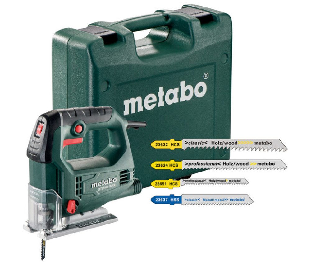 metabo Stichsäge METABO Stichsäge STEB 65 Quick 450 W mit Zubehör