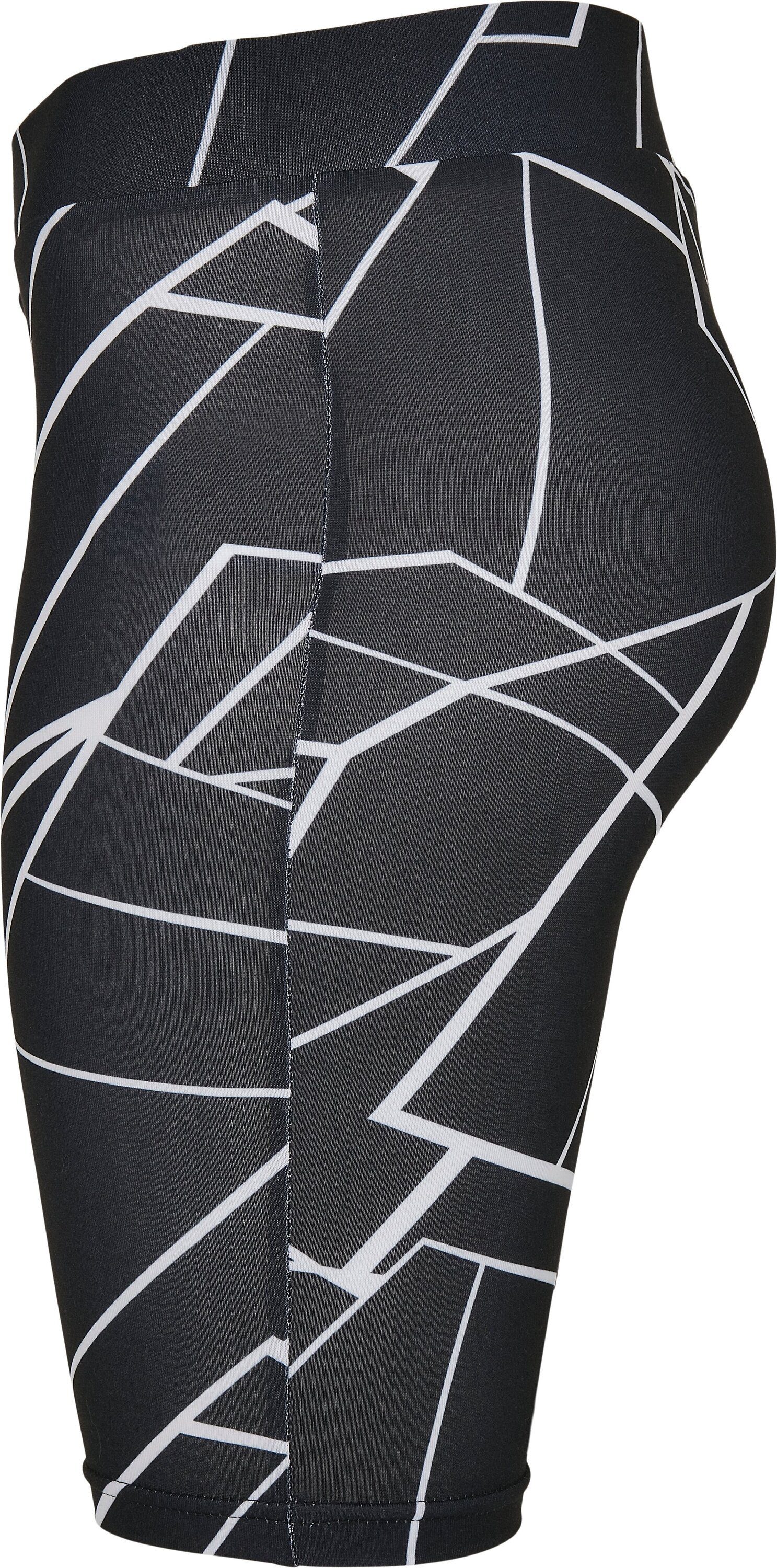 Stoffhose geometric Ladies AOP URBAN Damen black Cycle (1-tlg) CLASSICS Shorts