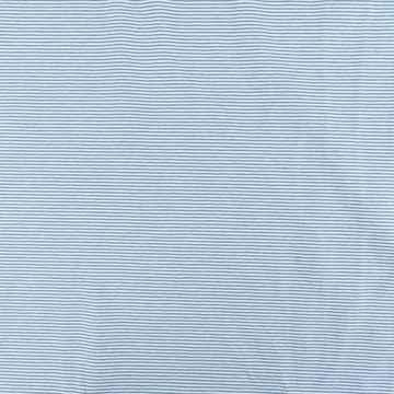 SCHÖNER LEBEN. Stoff Jersey Baumwolljersey YARN DYED Streifen fein weiß blau 1,5m Breite, allergikergeeignet