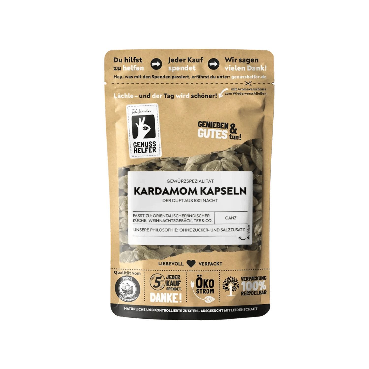 Bremer Gewürzhandel Gewürz Kardamom, Kapseln, 50 g