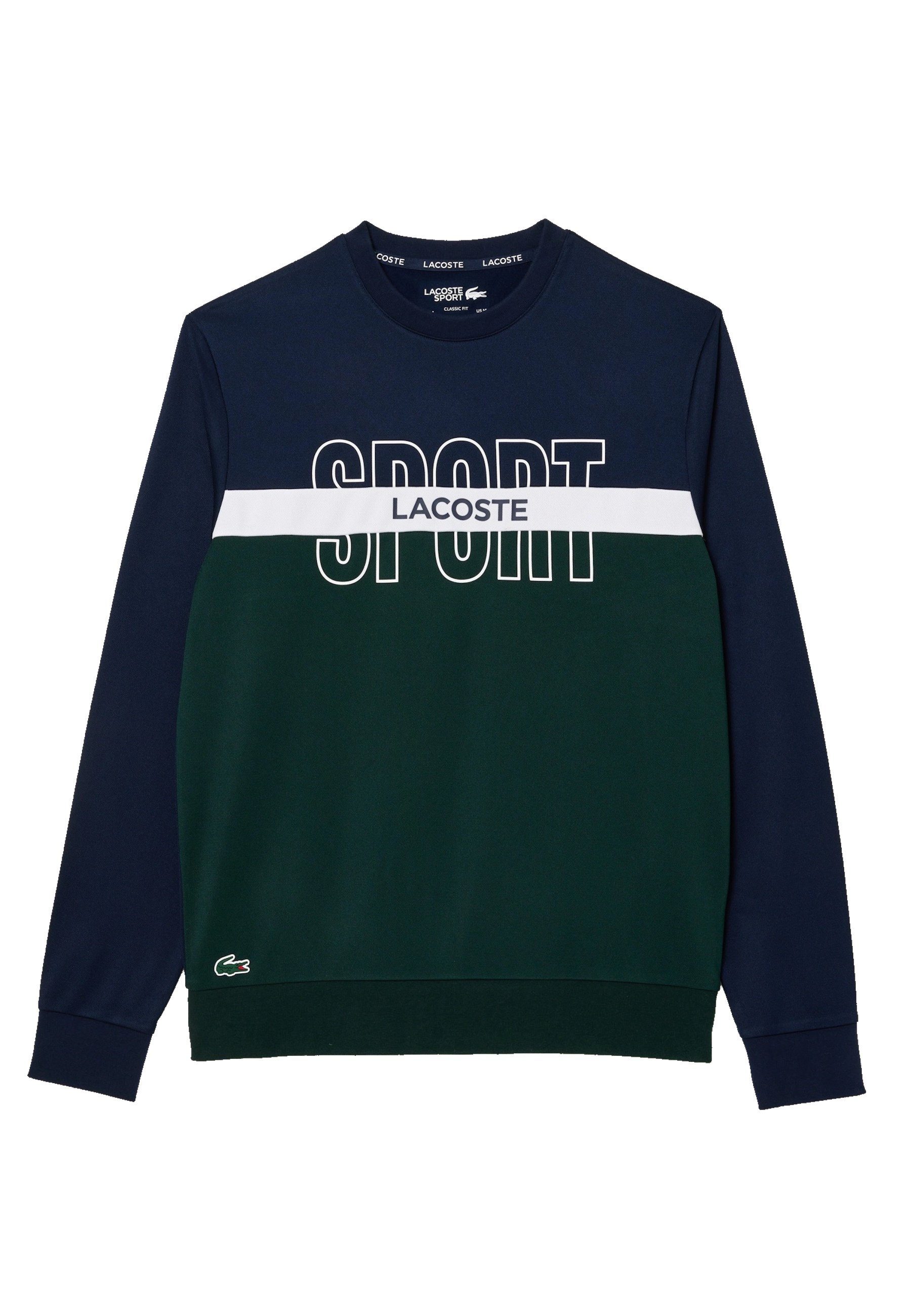 Lacoste Sweatshirt Sweatshirt Pullover mit Rippbündchen und Logo (1-tlg)