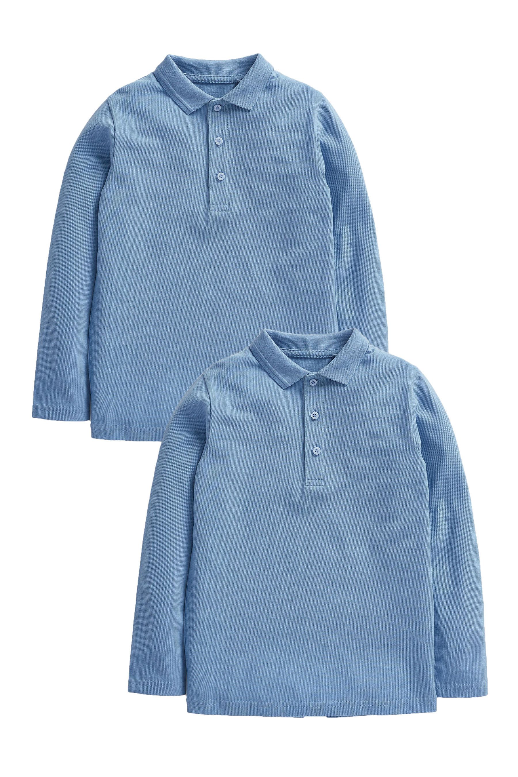 Next Langarm-Poloshirt Langärmelige Polohemden, 5er-Pack (2-tlg) günstig online kaufen