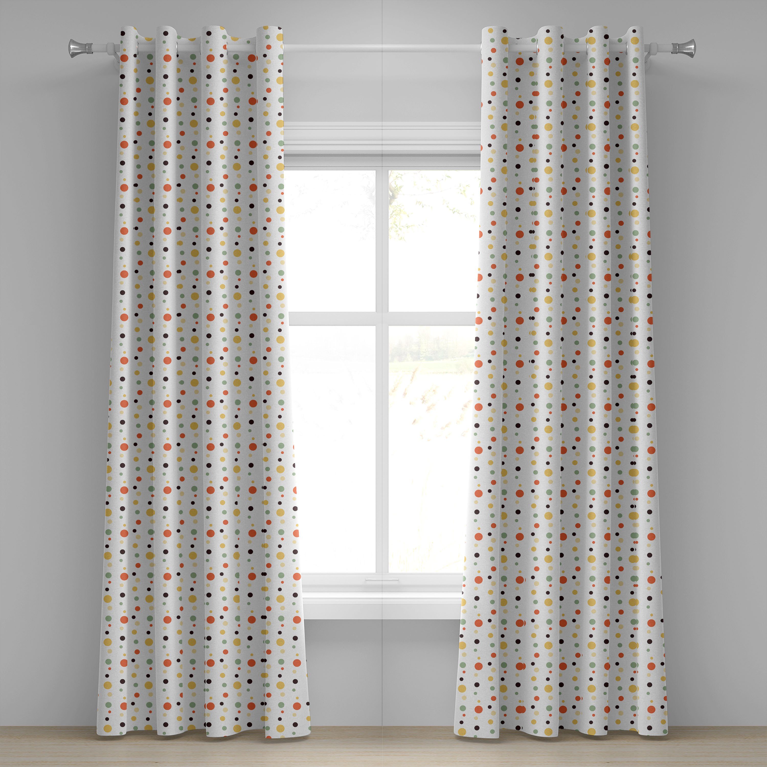 Gardine Dekorative 2-Panel-Fenstervorhänge für Schlafzimmer Wohnzimmer, Abakuhaus, Geometrisch Circes Sports Fun