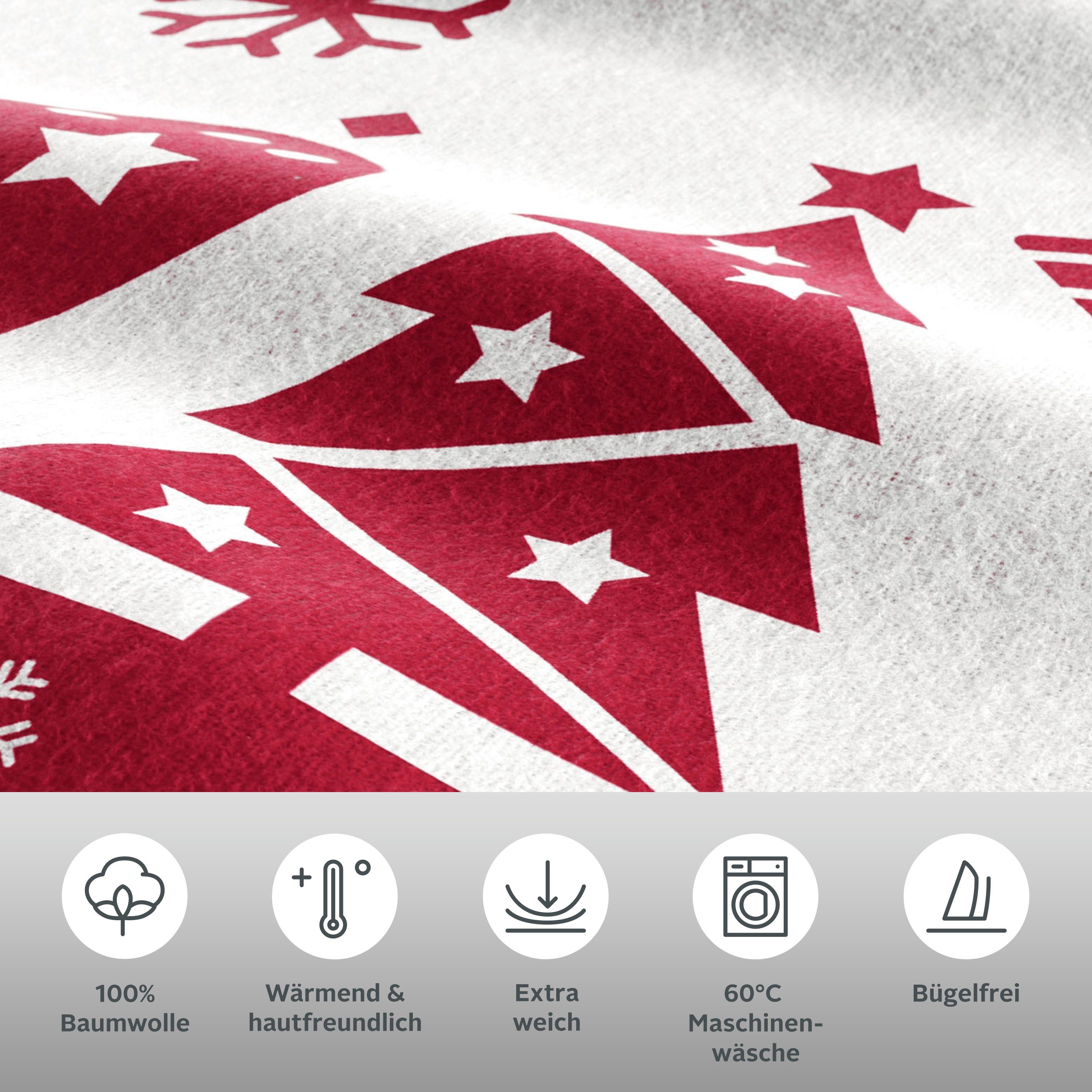 OTTO home Bettwäsche Sindbad in Gr. 135x200 oder 155x220 cm, ideal für Weihnachten, Biber, 2 teilig, Weihnachtsbettwäsche, Winter