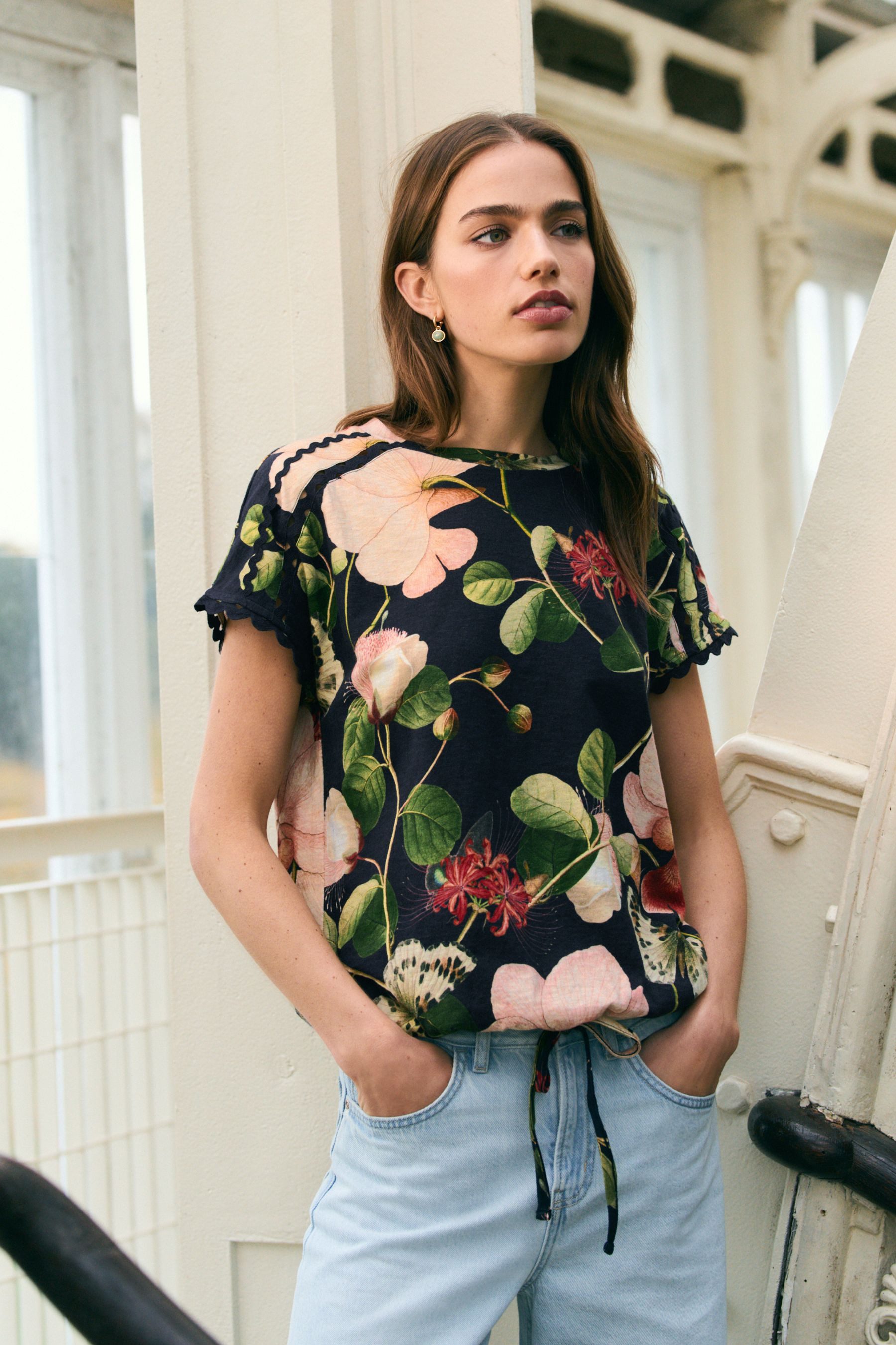 Next T-Shirt T-Shirt mit Ballonsaum (1-tlg)