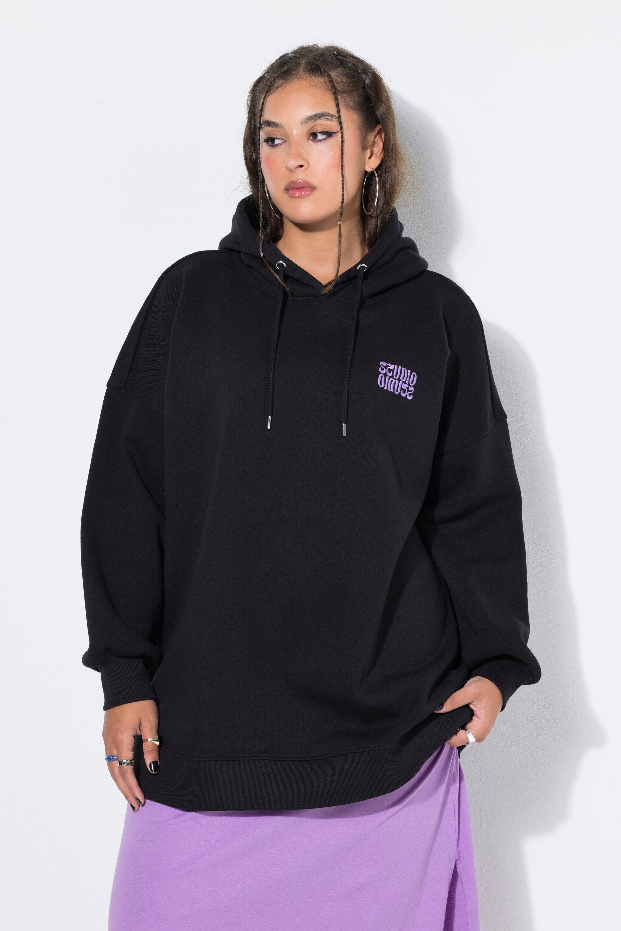 Studio Untold Sweatshirt Sweatshirt Oversize Shape Stickerei Kapuze