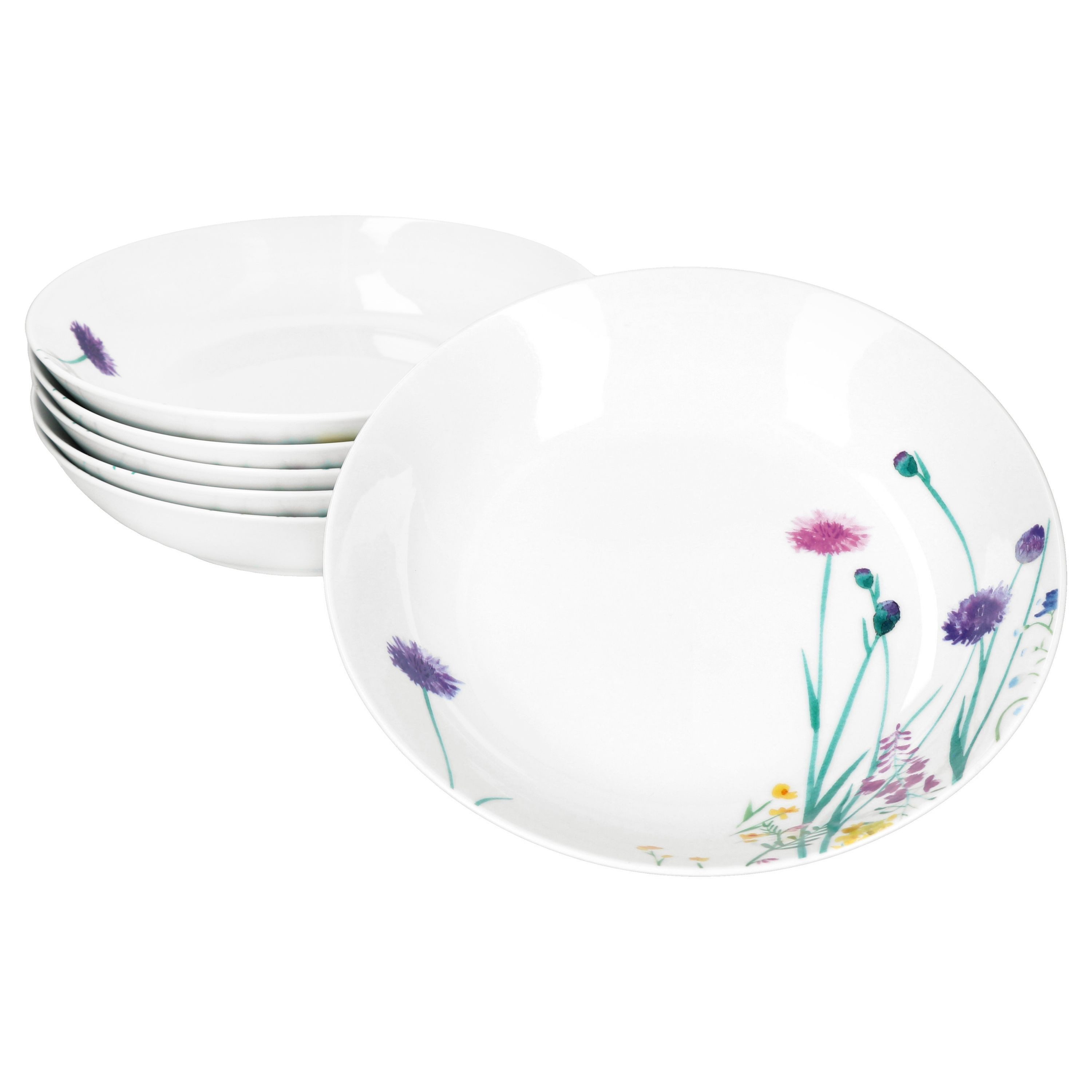 MamboCat Suppenteller 6er Set Marie Suppenteller 400ml Porzellan 6 Personen tiefe Teller