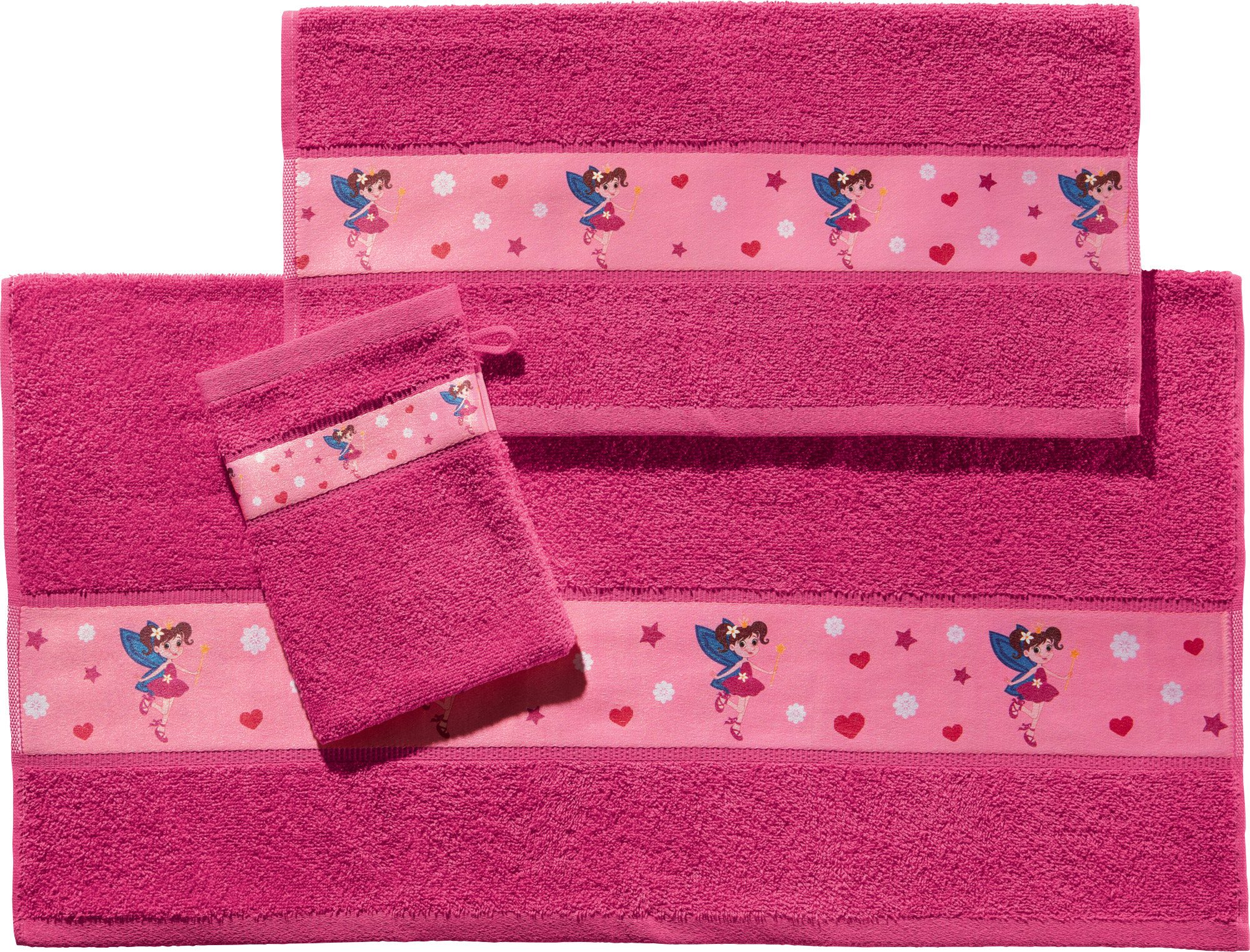 Erwin Müller Handtücher Kinder-Frottier-Set 3-teilig, Walk-Frottier Uni