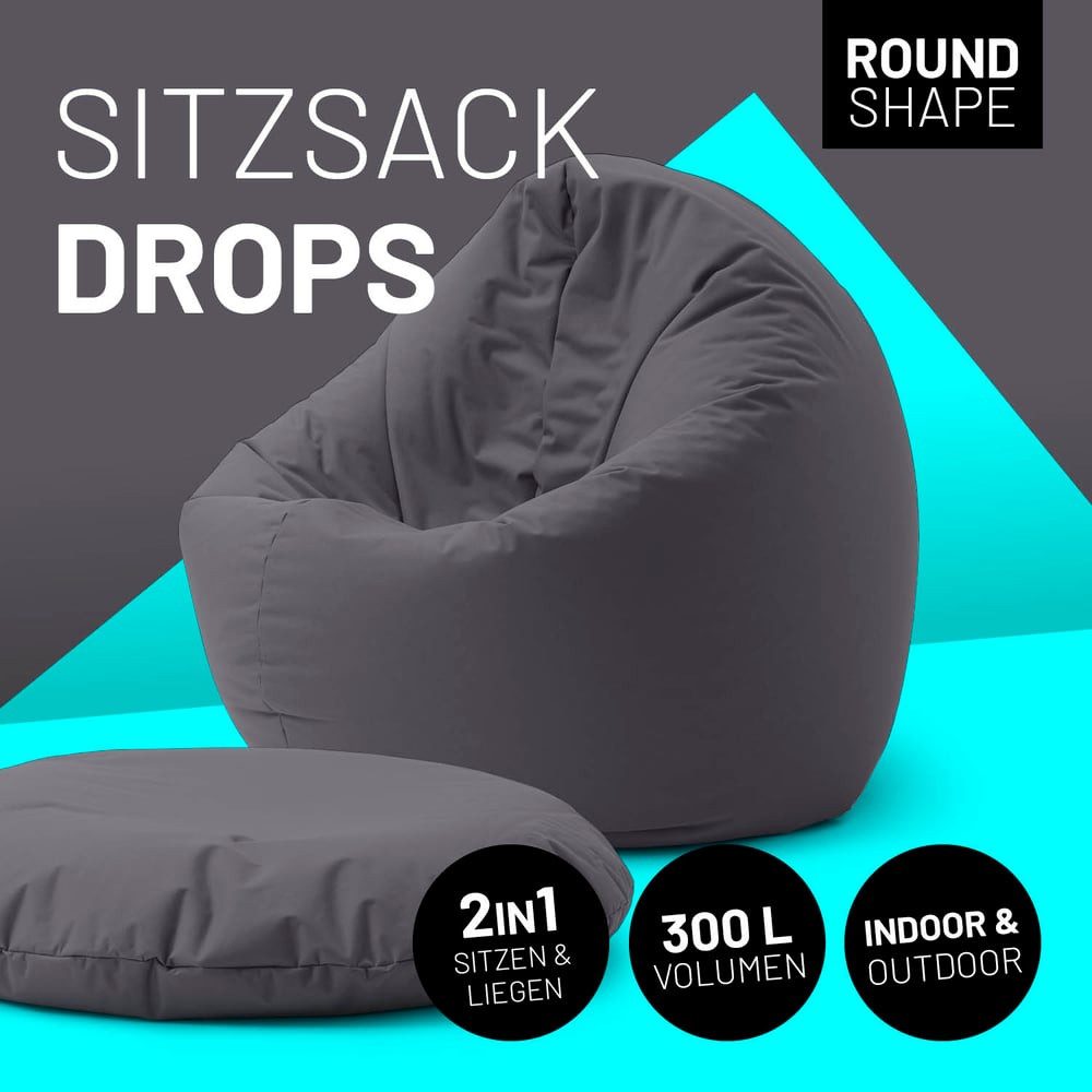 Lumaland Sitzsack In-& Outdoor Sitzkissen Bean Bag, XXL 300L Gaming Lounge günstig online kaufen