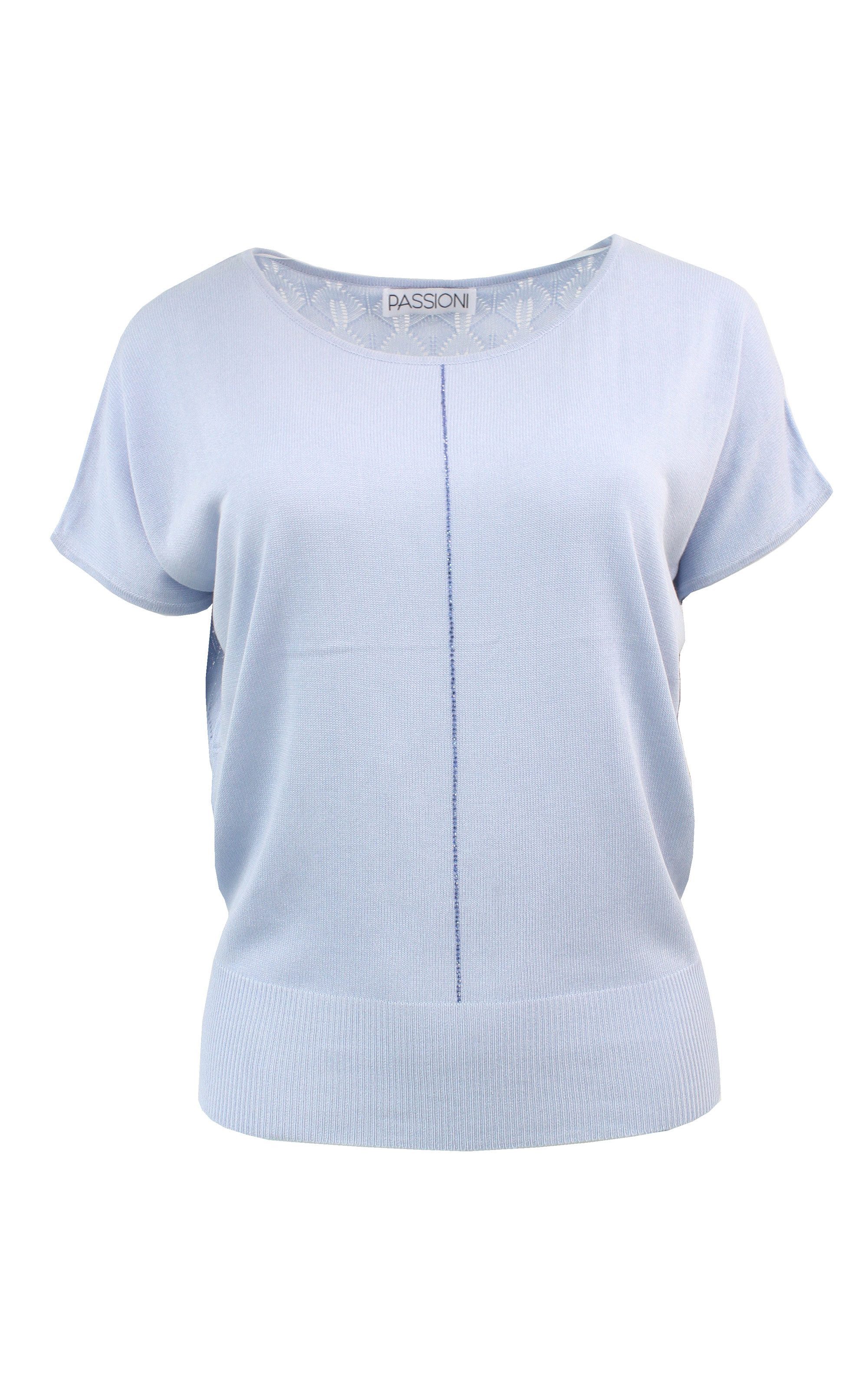Passioni Sweater Sommer Pulli in Hellblau günstig online kaufen