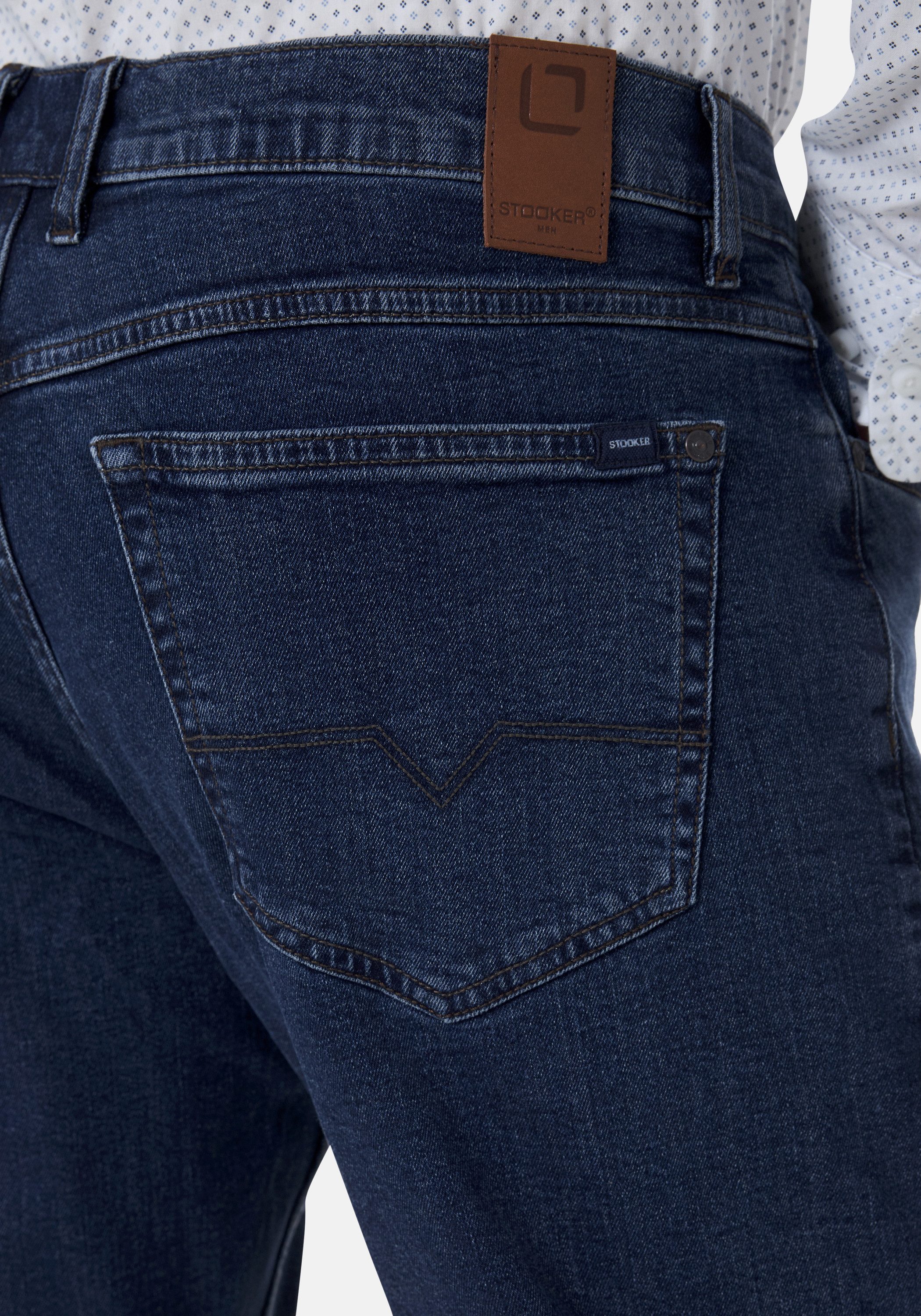 Stooker Men 5-Pocket-Hose Frisco Denim Straight Fit Jeans Straight Fit Casual Clean Wash Twill Coloured Comfort Flex! für Herren