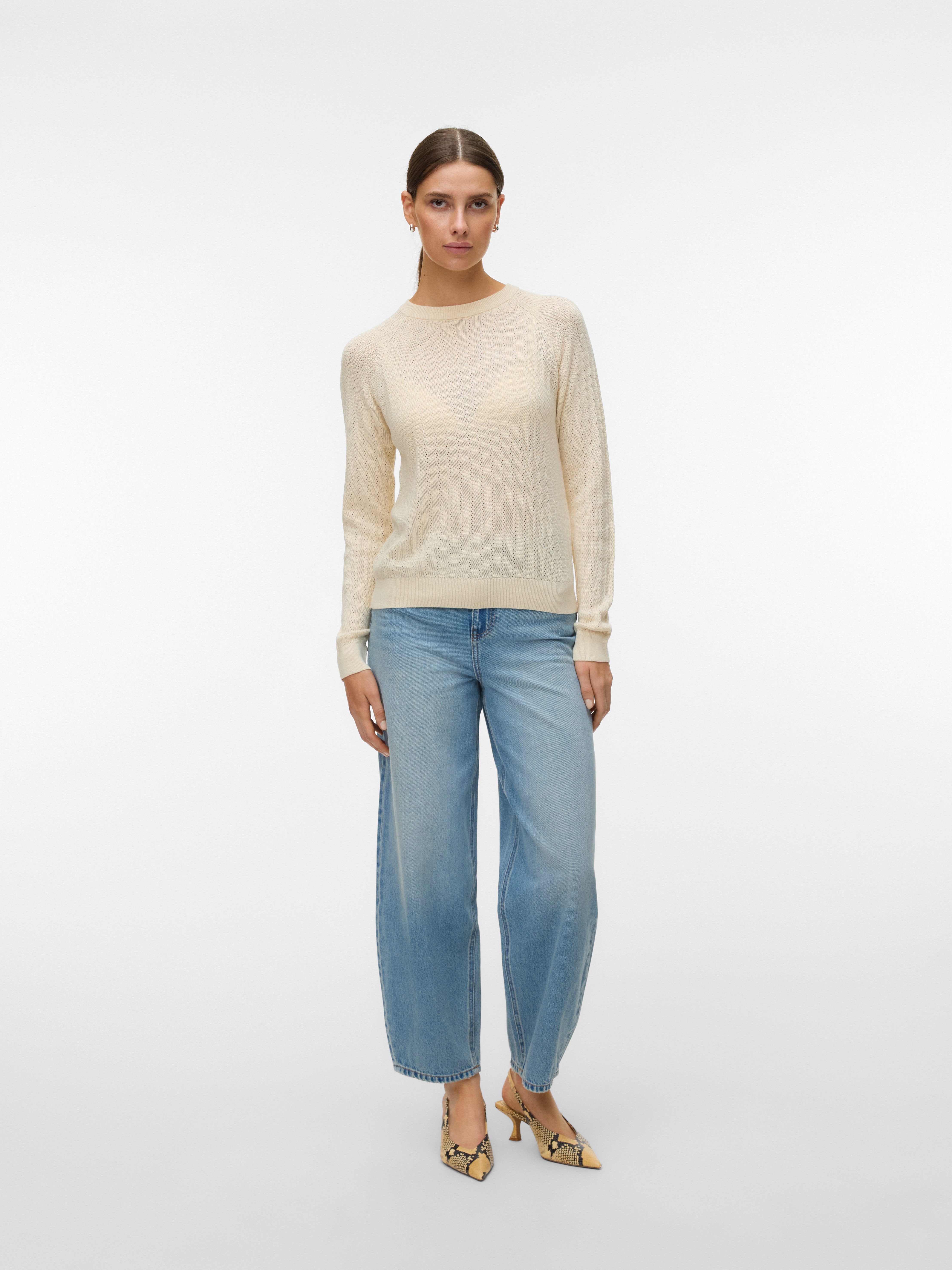 Vero Moda Strickpullover VMNEWLEX POINTELLE LS O-N PULLOVER NOOS
