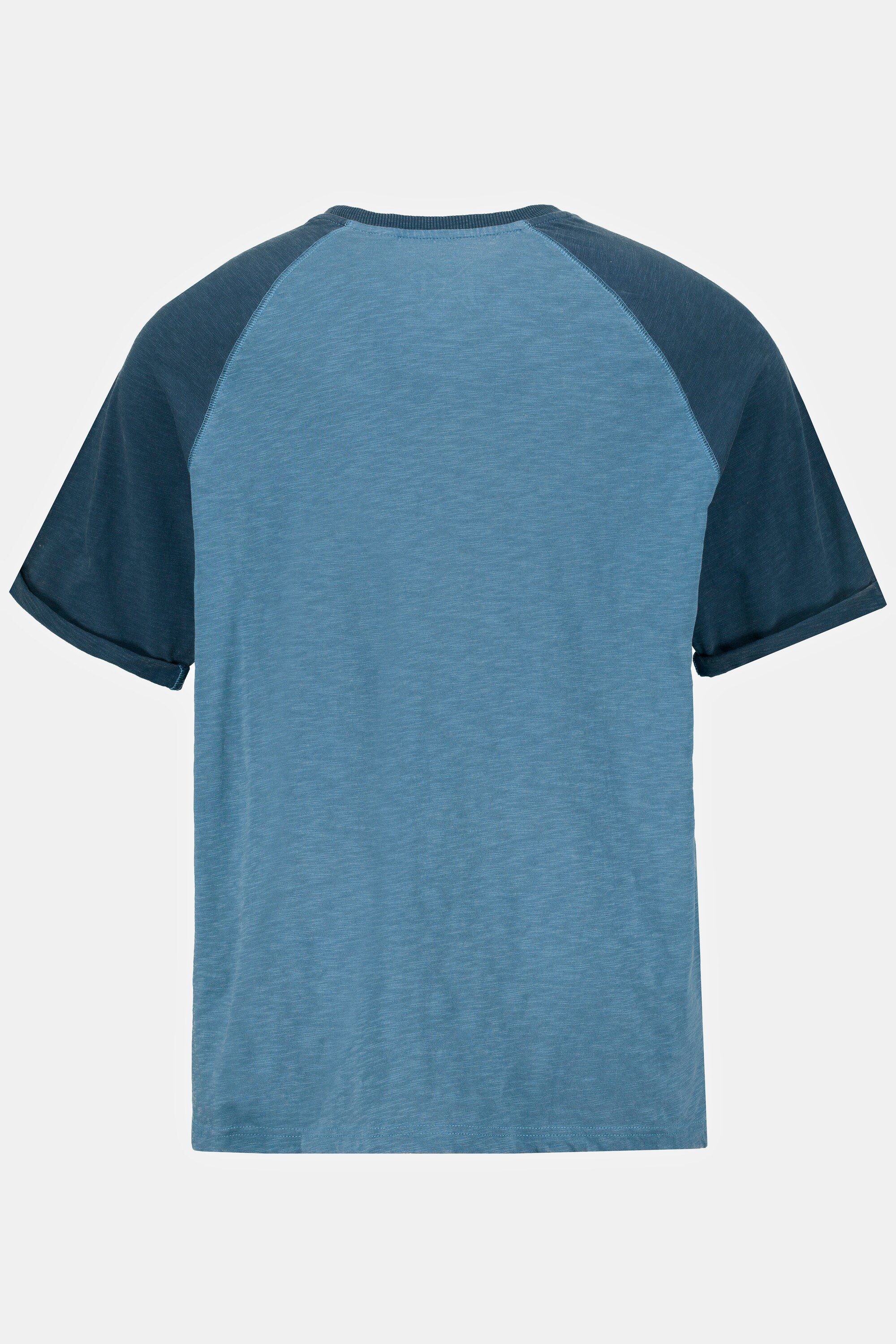 Herren Poloshirts JP1880 Poloshirt T-Shirt Melange-Jersey Raglan-Halbarm
