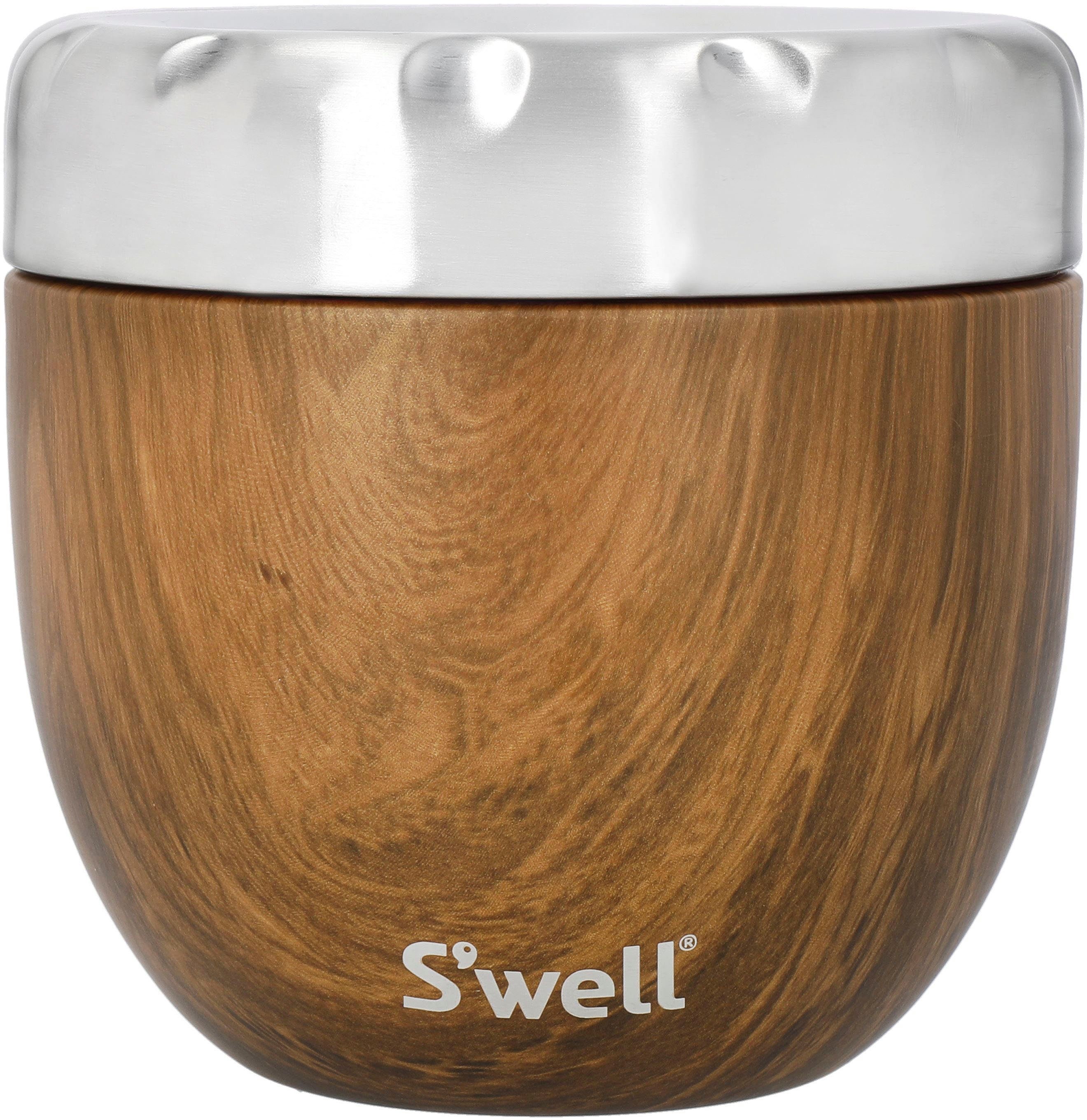 S'well Thermobehälter Calacatta S'well Eats 2-in-1 Essensschale, Edelstahl, (1-tlg), VAKUUM-ISOLIERTE KONSTRUKTION, 363 ml