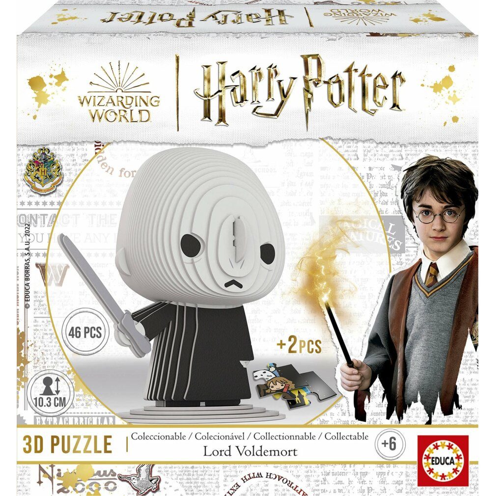 Educa 3D-Puzzle 3D-Puzzle Harry Potter: Lord Voldemort 46 Teile, Puzzleteile