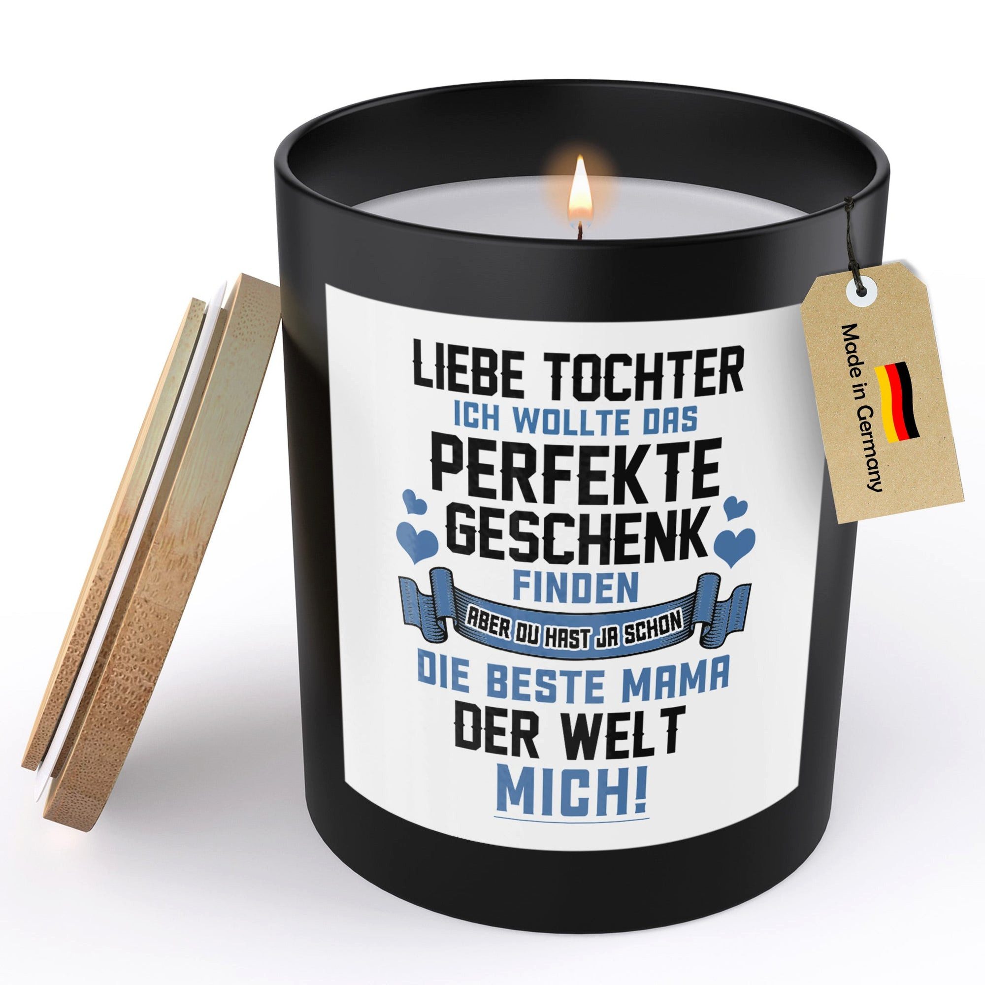 22Feels Duftkerze Deko Tochter Geschenk v Mama 18 Geburtstag Weihnachten Abitur Mädchen, MADE IN GERMANY, Europäisches Sojawachs, Handgegossen